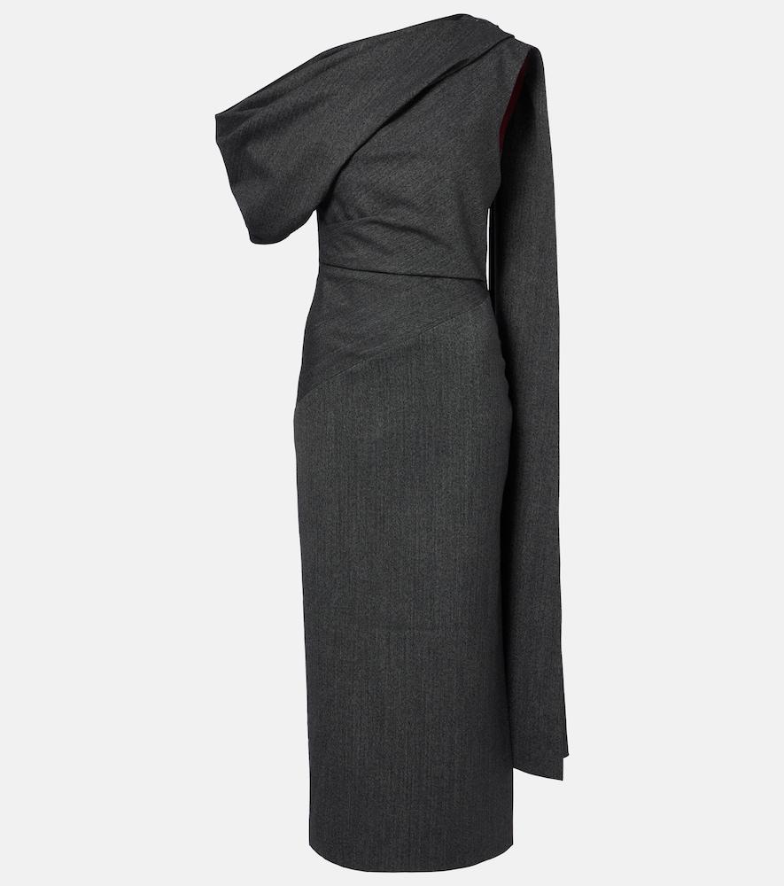 roksanda demetria asymmetric wool jersey dress Roksanda Demetria Asymmetric Wool-Jersey Dress In Light Blue - 60% Off