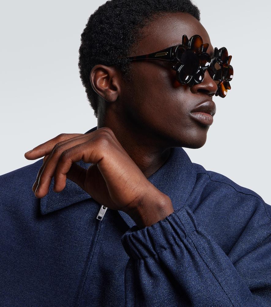 ボッテガヴェネタ ペギー フラワー サングラス Bottega Veneta® Peggy Flower Sunglasses in Havana/brown