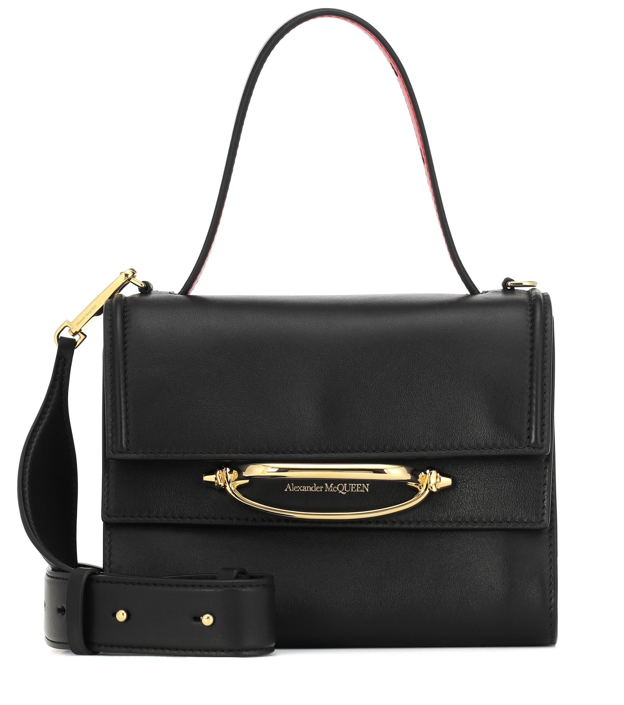 Alexander McQueen The Story Leather Shoulder Bag in Black Lyst