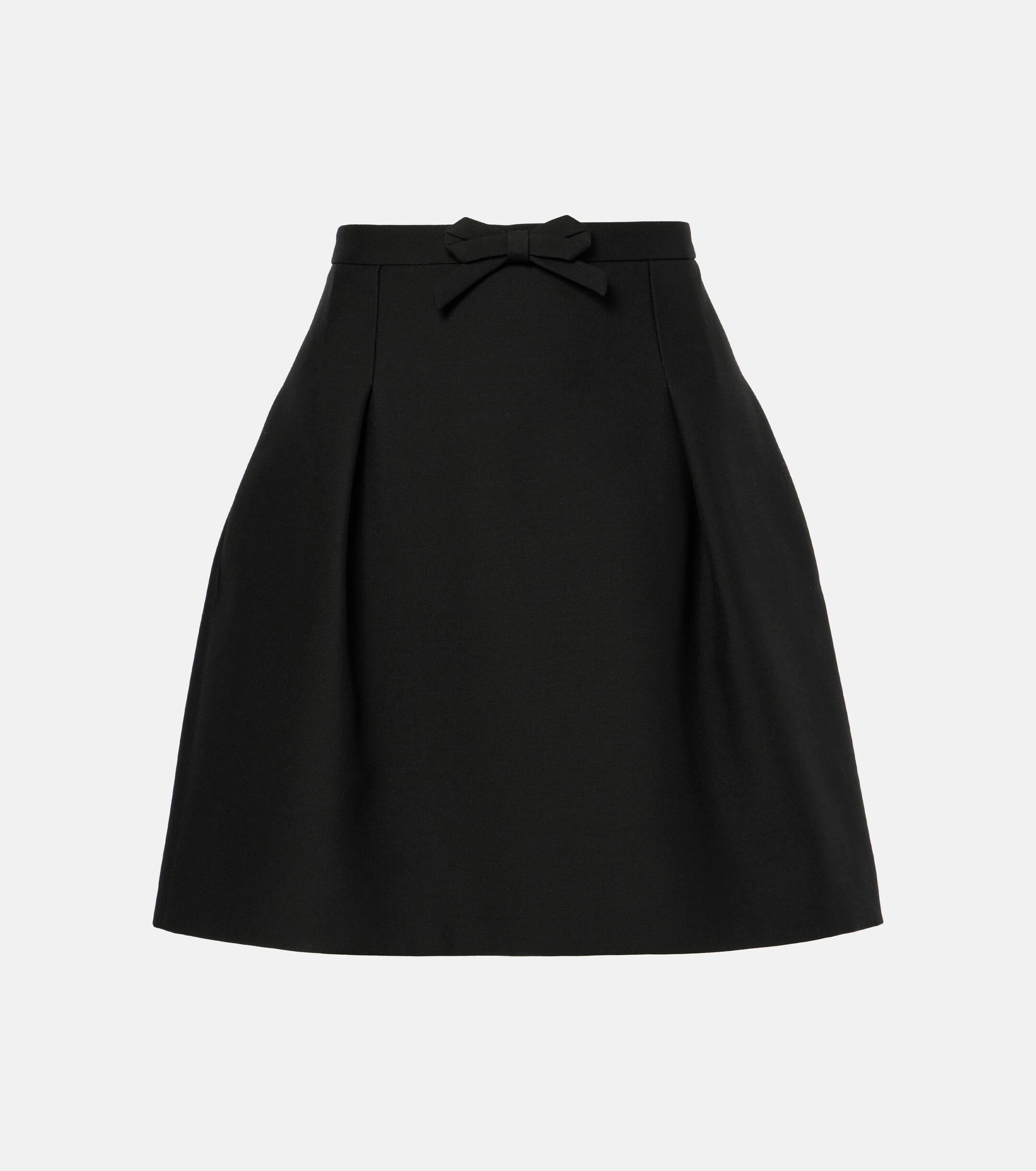 Valentino Crepe Couture Miniskirt in Black Lyst UK