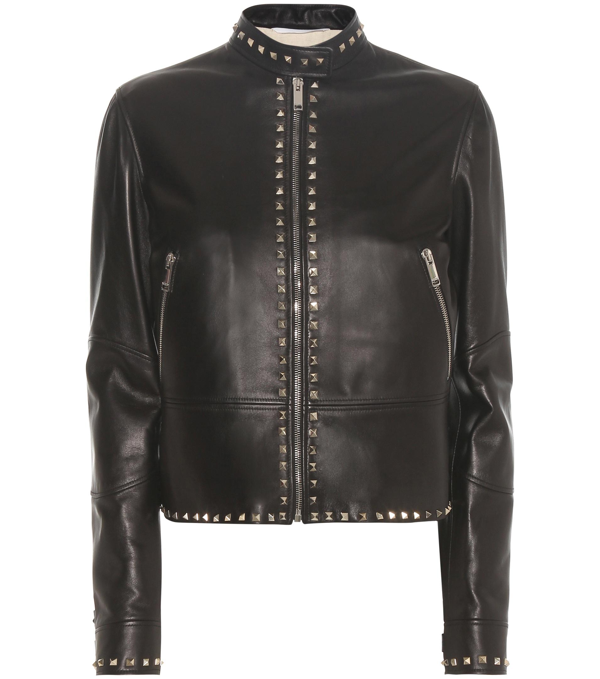 valentino rockstud leather jacket