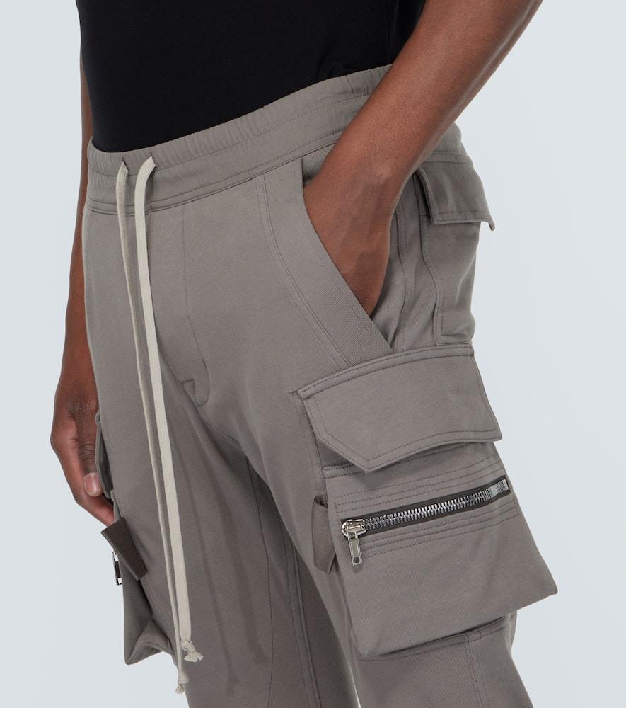 Rick Owens Mastodon Cotton Jersey Cargo Pants in Gray for Men | Lyst