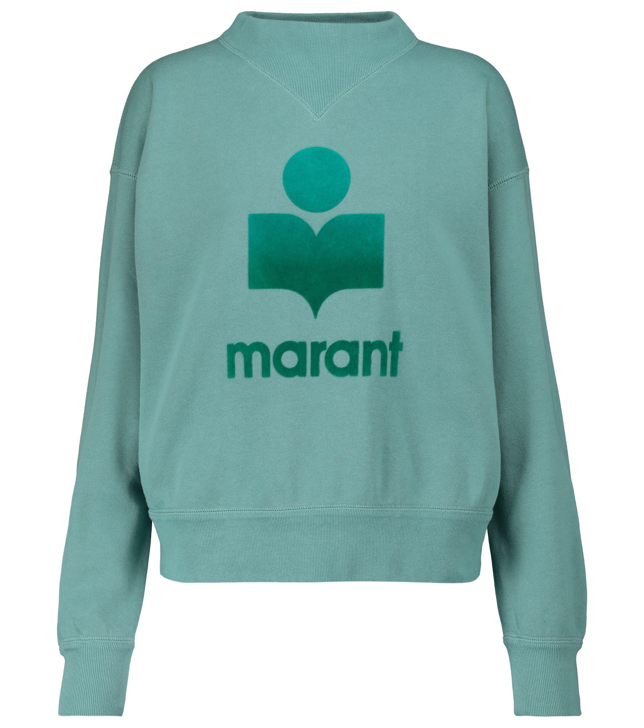 Étoile Isabel Marant Moby Cotton-blend Sweatshirt in Green | Lyst