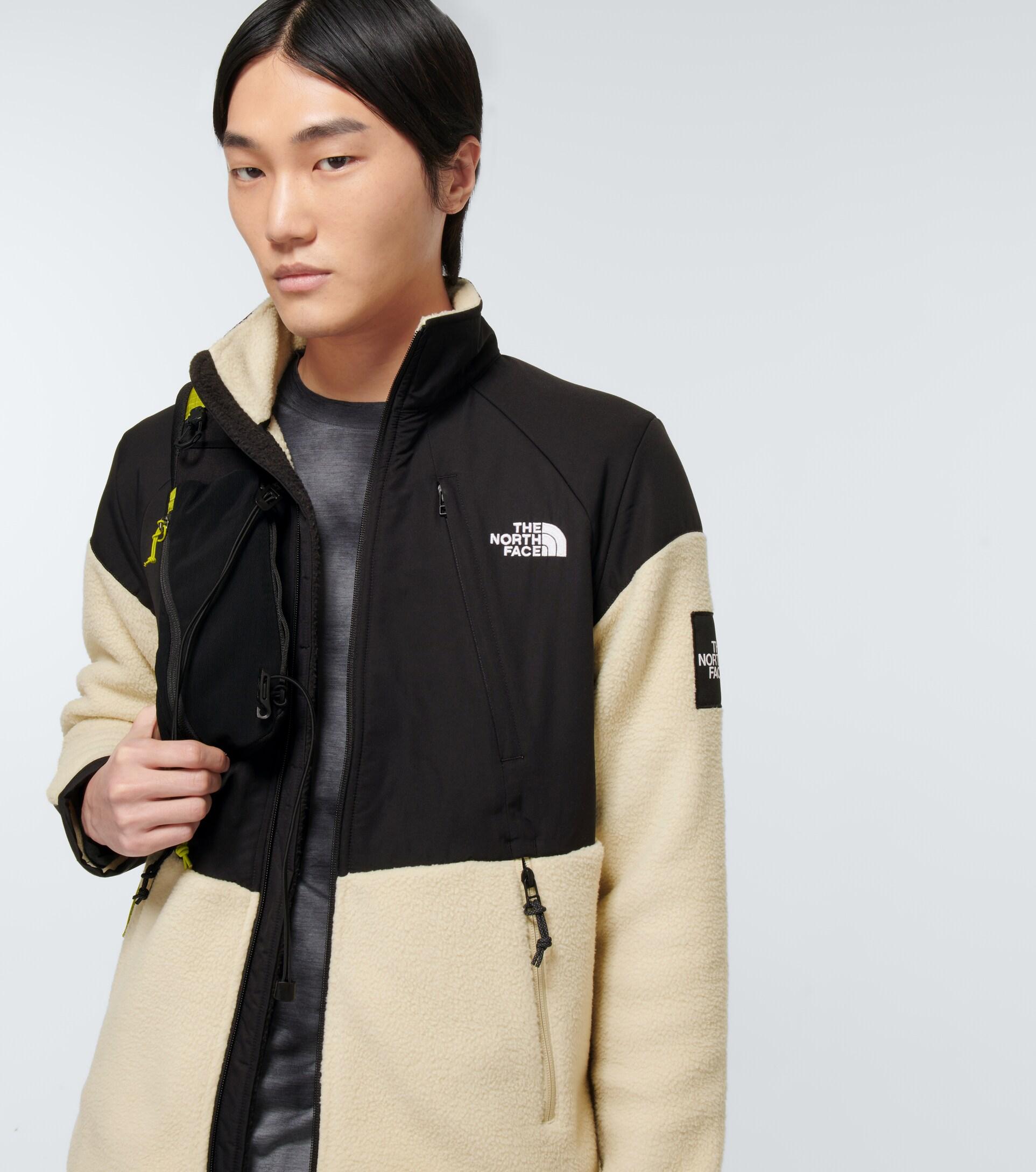 north face black and green fleece