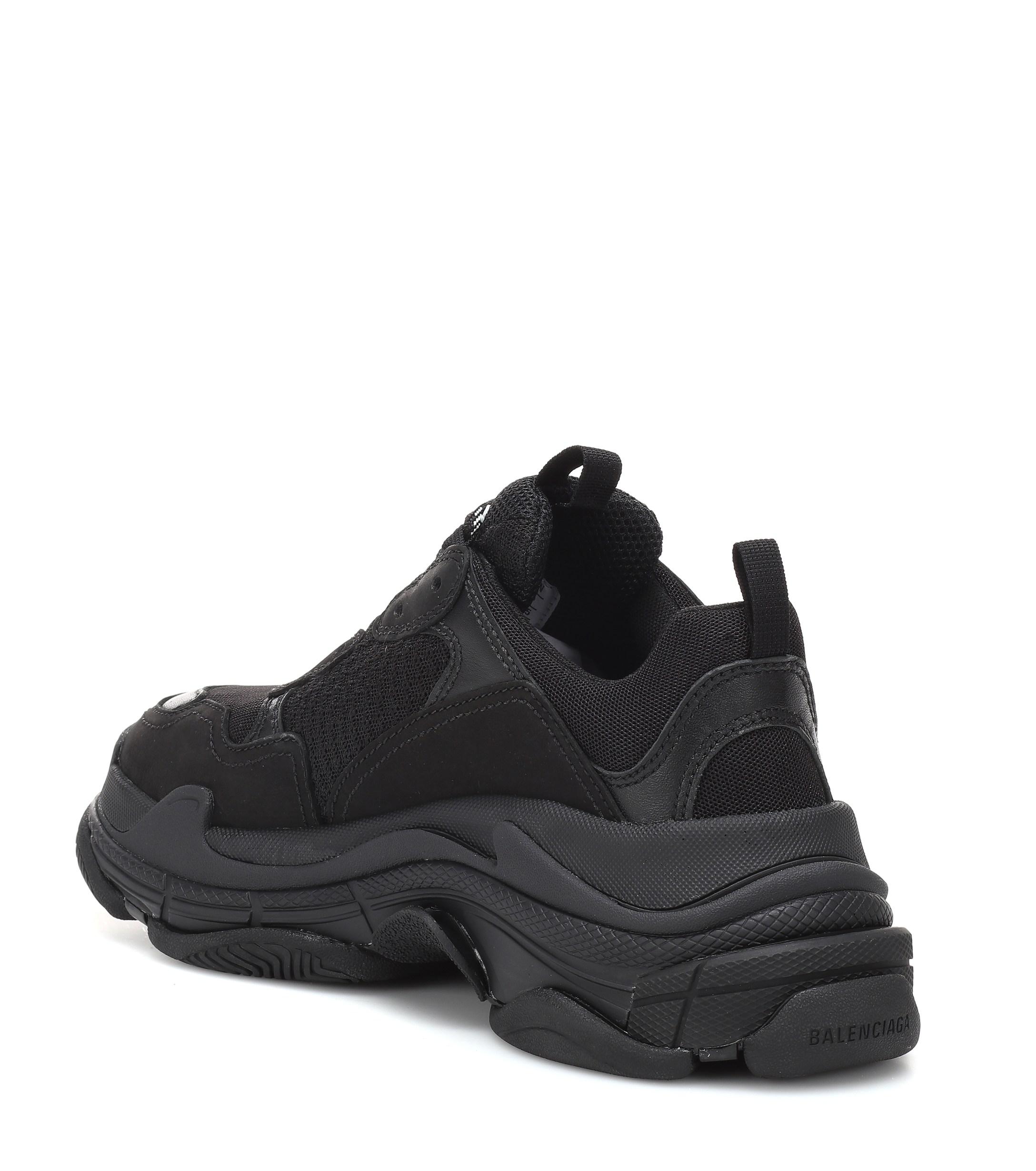 balenciaga triple s sneakers black