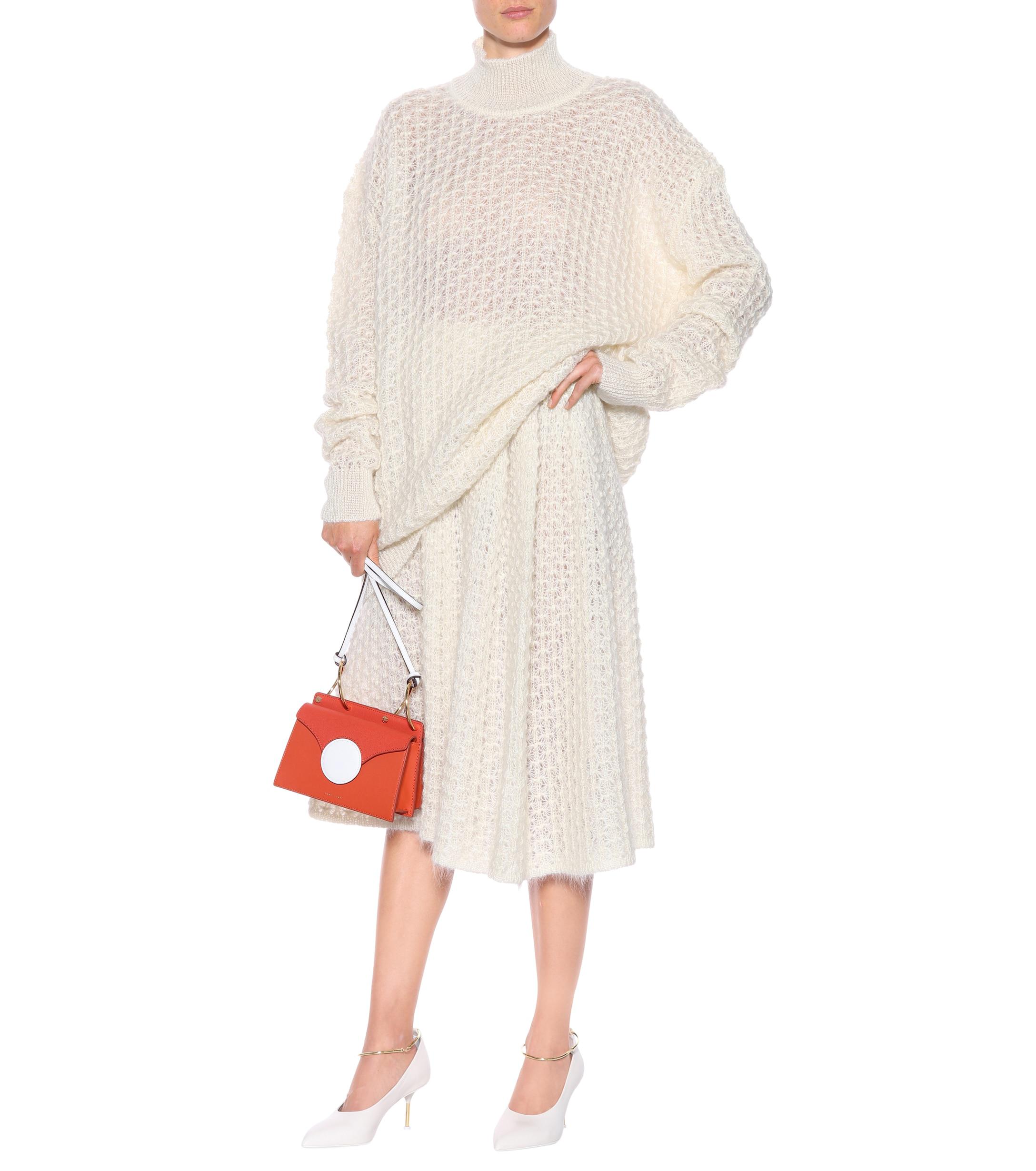 Jil Sander Mohair And Silk Sweater in White - Lyst