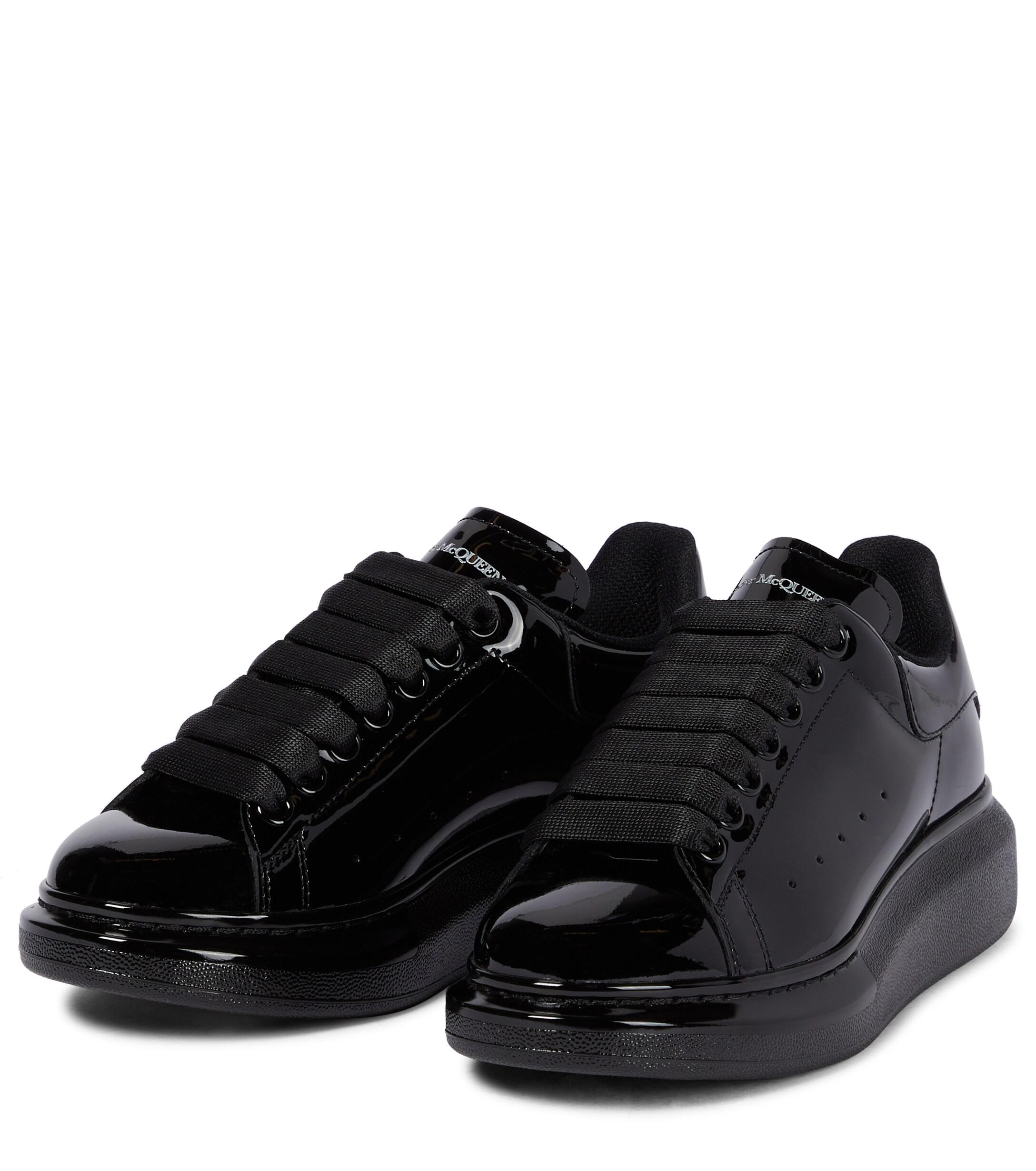 Alexander McQueen Oversized Patent Leather Sneakers in Black (Pink) - Save  7% | Lyst Canada