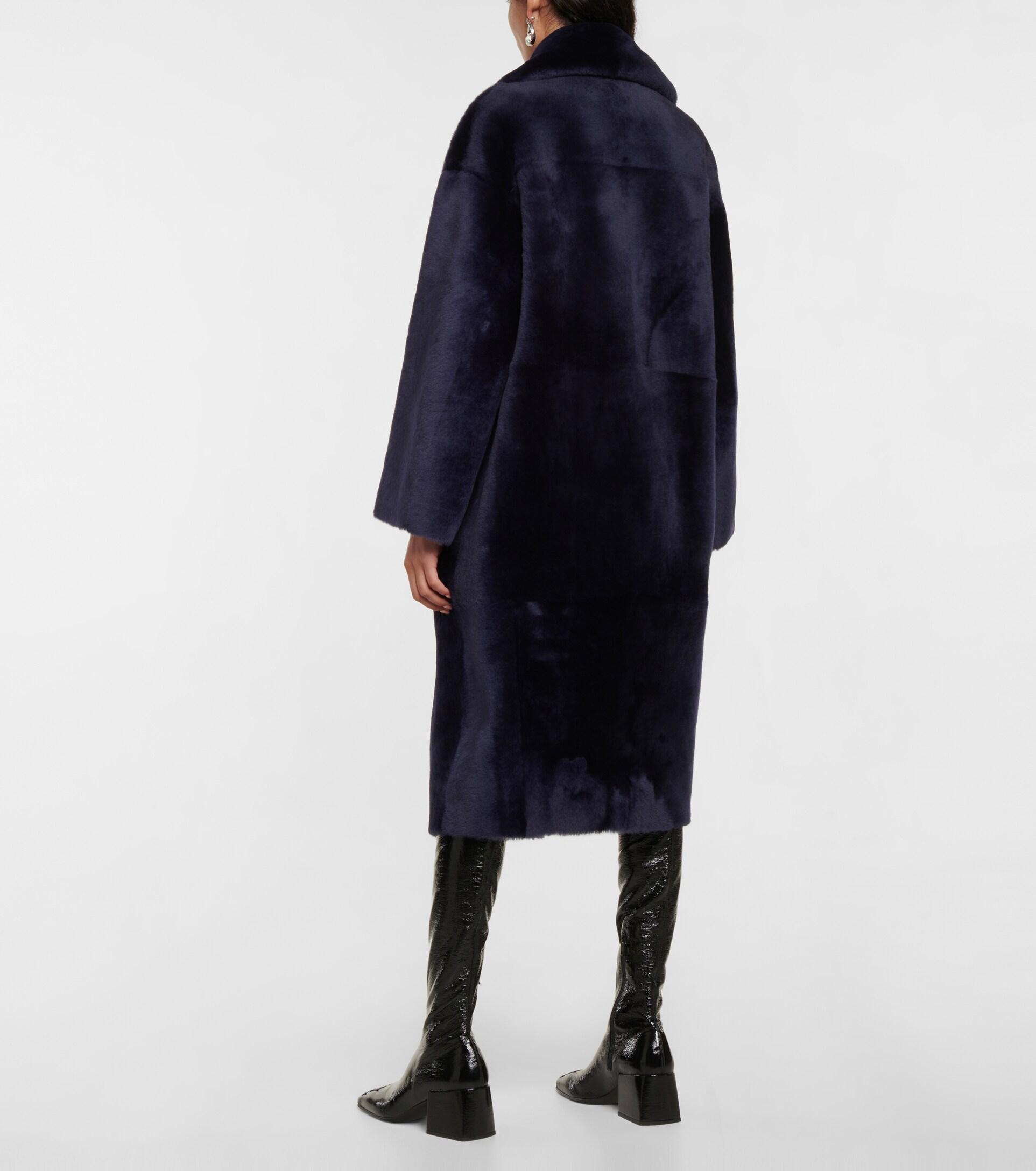 shearling cocoon coat