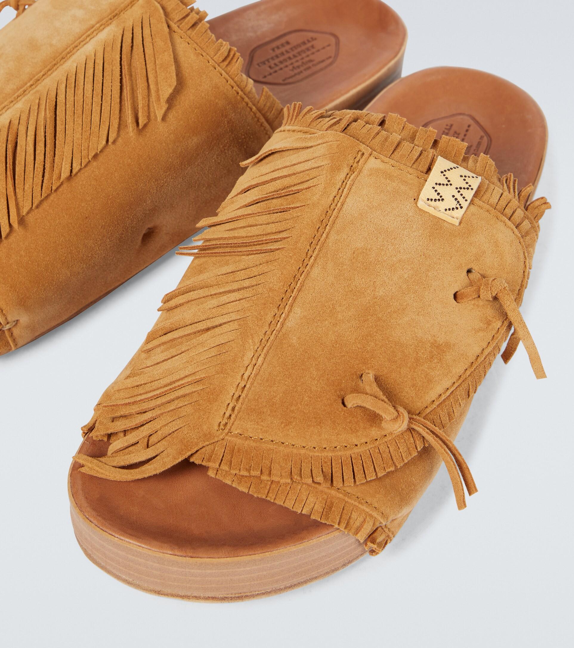 Visvim Christo Shaman-folk Sandals in Brown for Men | Lyst