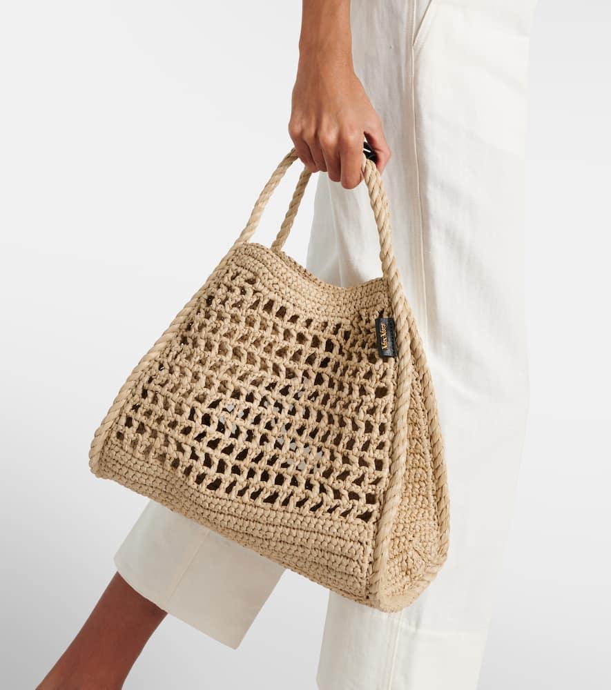 Borsa Marine Medium effetto rafia di Max Mara in