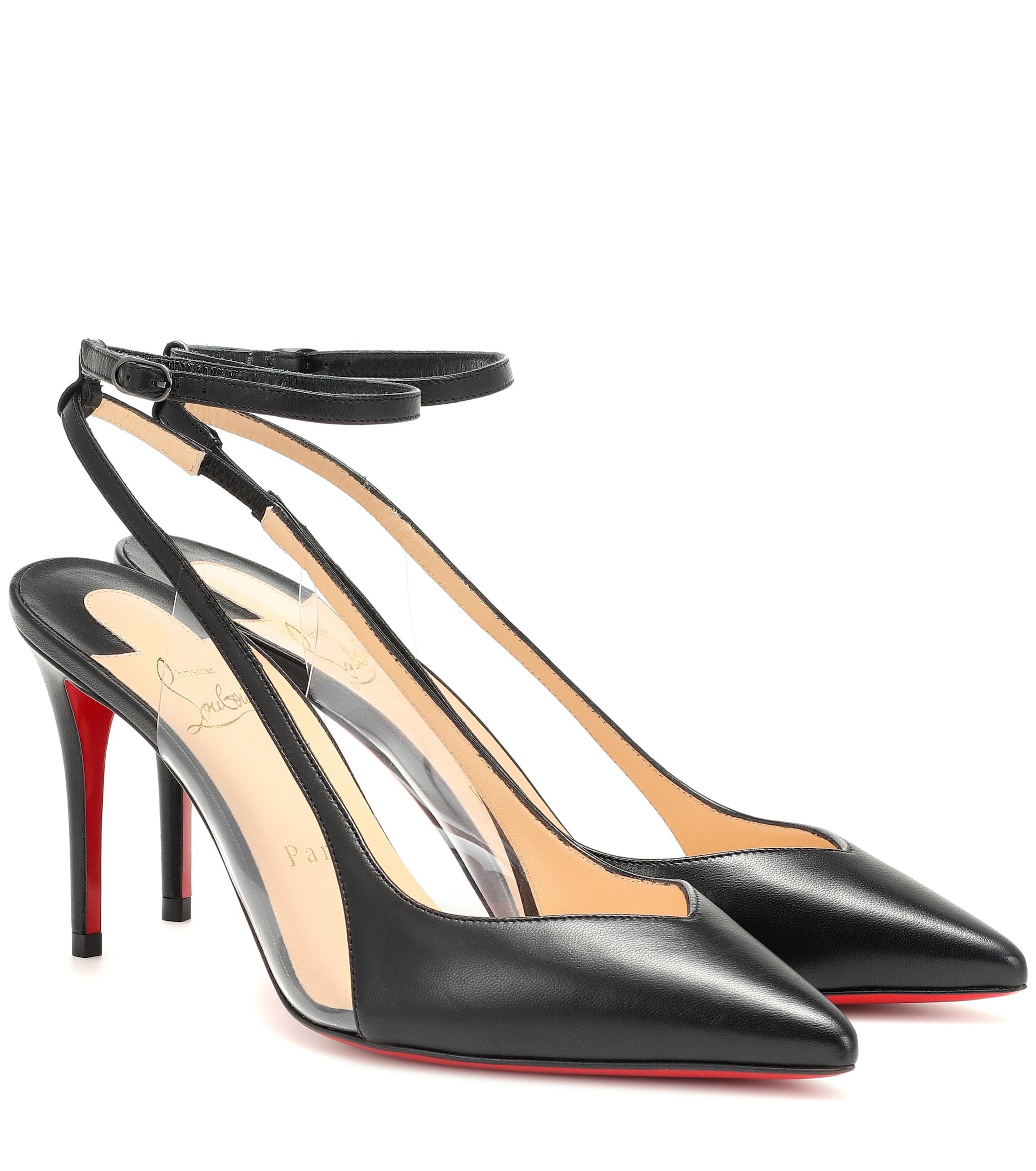 christian louboutin black slingback pumps