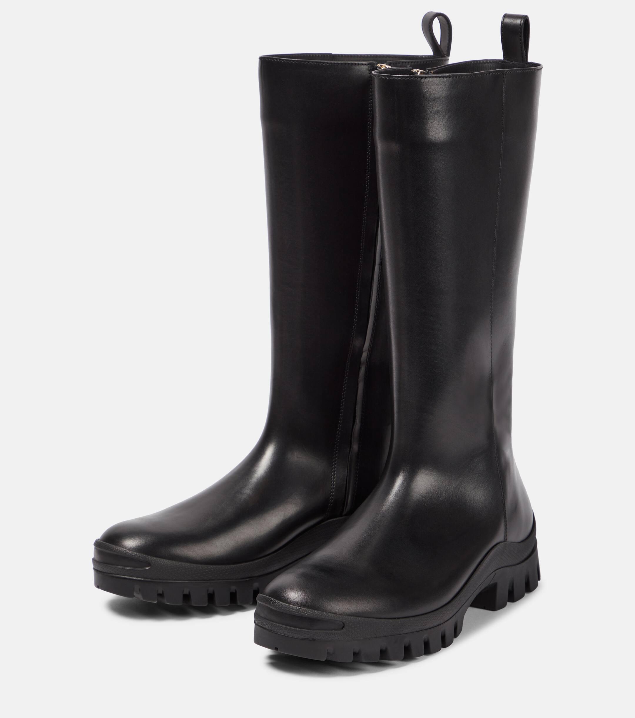Rain boots leather sale