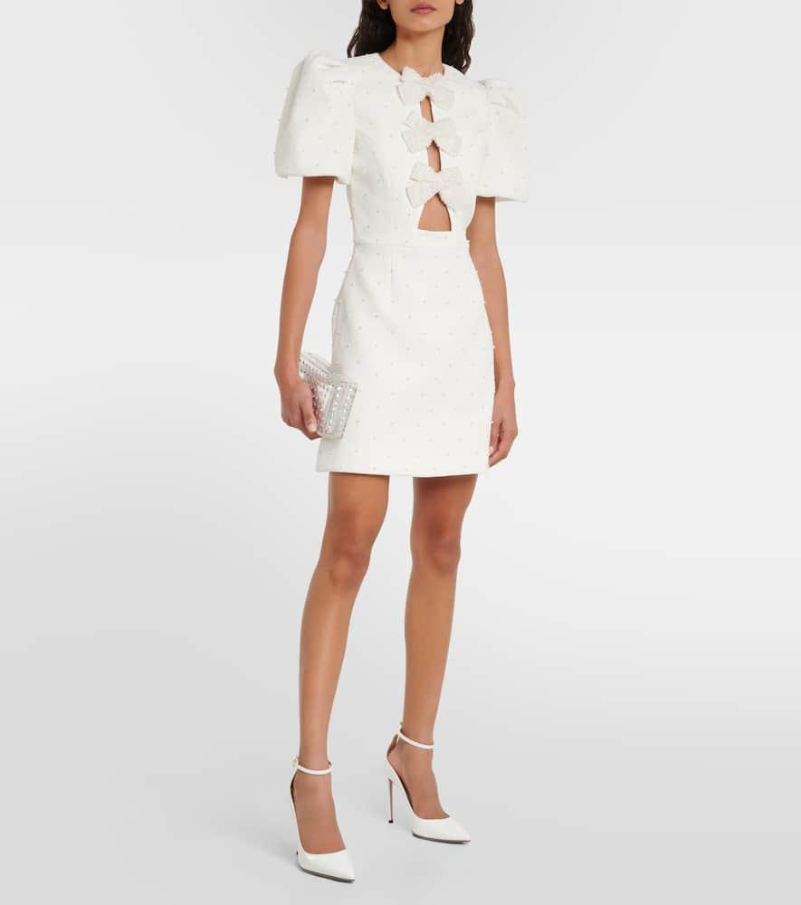 Rebecca Vallance Bridal Ophelia Bow detail Minidress in White Lyst