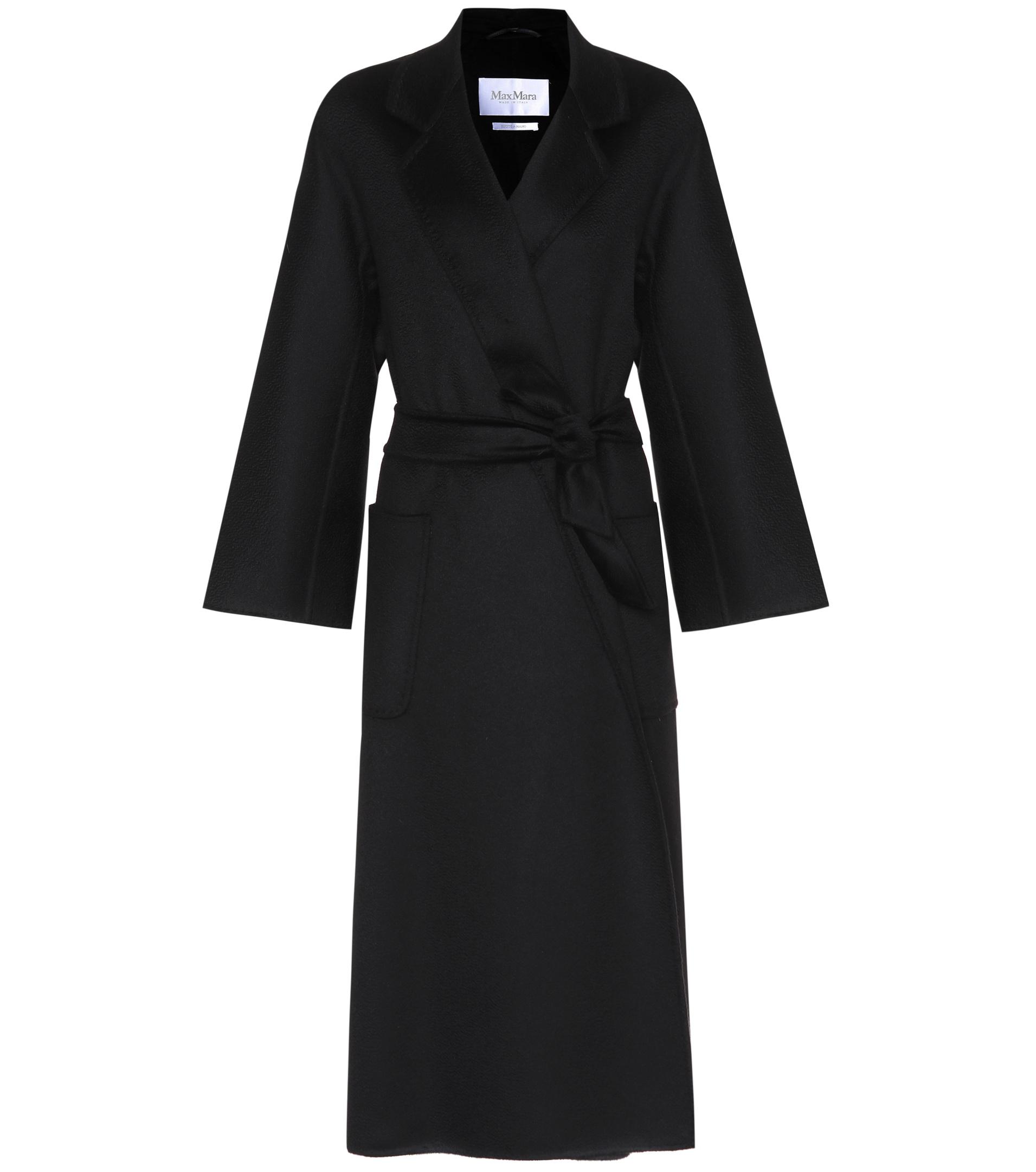 Max Mara Labbro Cashmere Coat in Black - Lyst