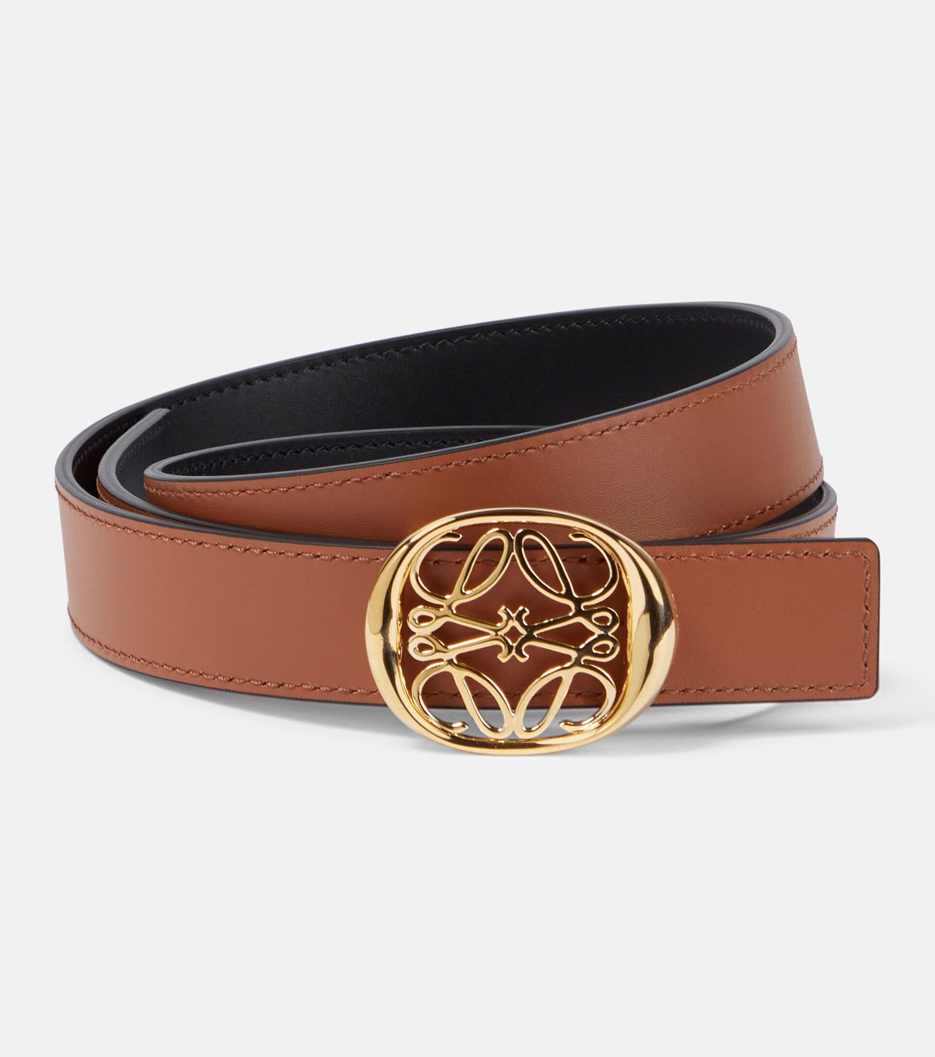 Anagram Leather Belt in Brown - Loewe