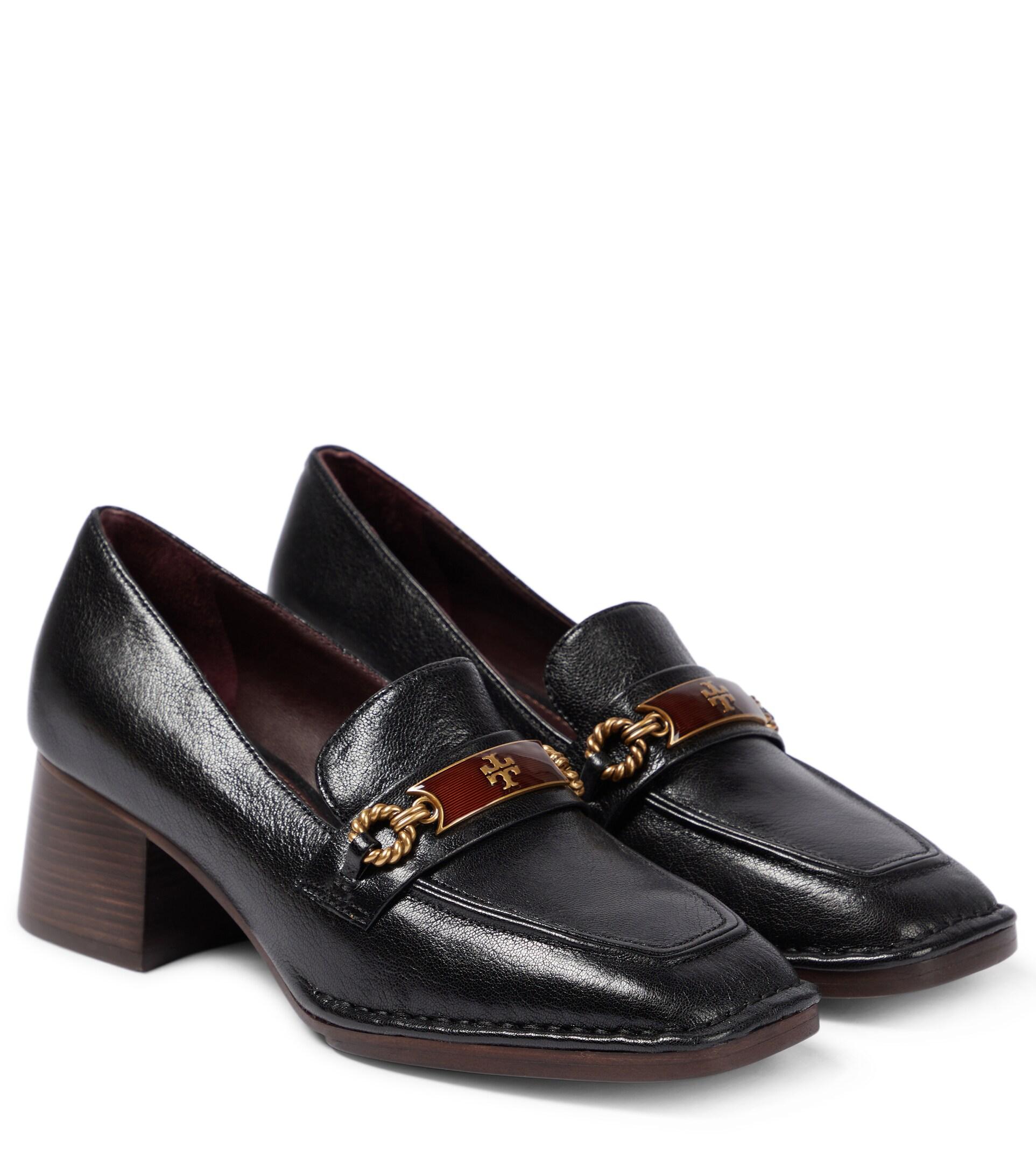 ハーリップトゥ MMedallion Heel Loafer black 38 black】Trois Heel Loafers
