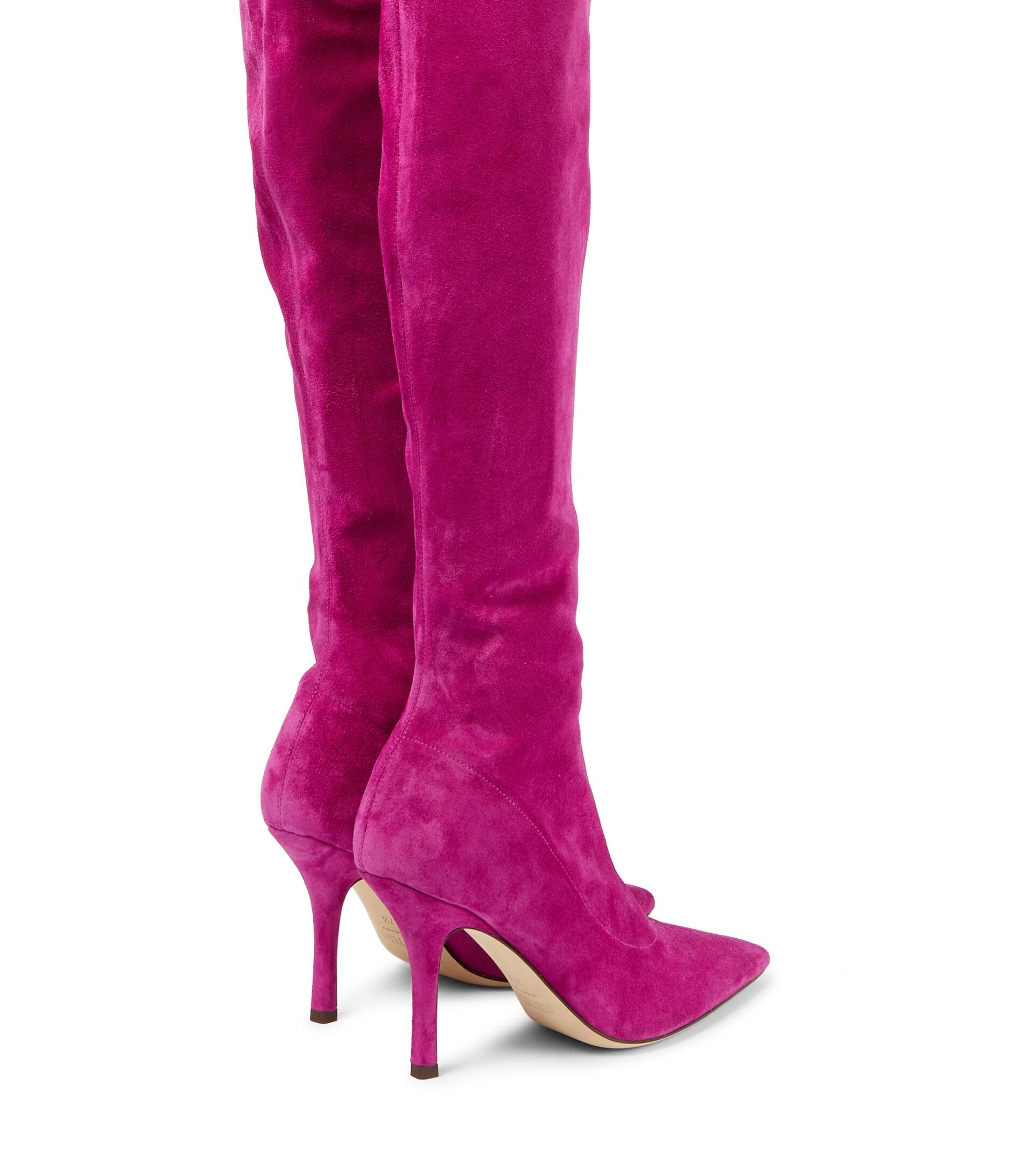 Paris Texas Suede Mama Over-the-knee Boots in Pink Womens Shoes Boots Over-the-knee boots 