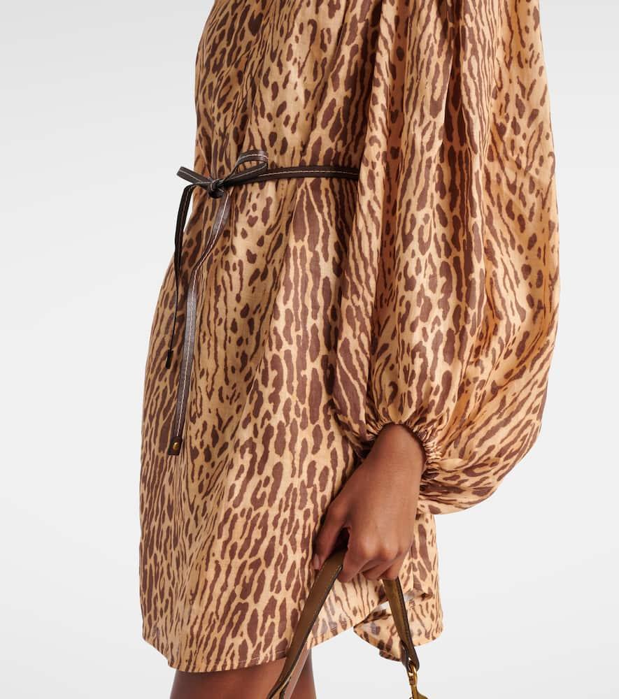 Zimmermann Cascadian Tunic Dress in Brown | Lyst