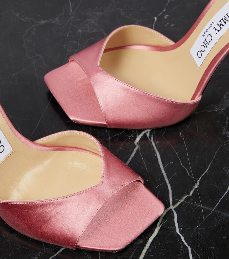 【関税込み】Jimmy Choo ピンク Saeda 100 ヒールサンダル Pink Saeda 100 Heeled Sandals by Jimmy Choo on Sale