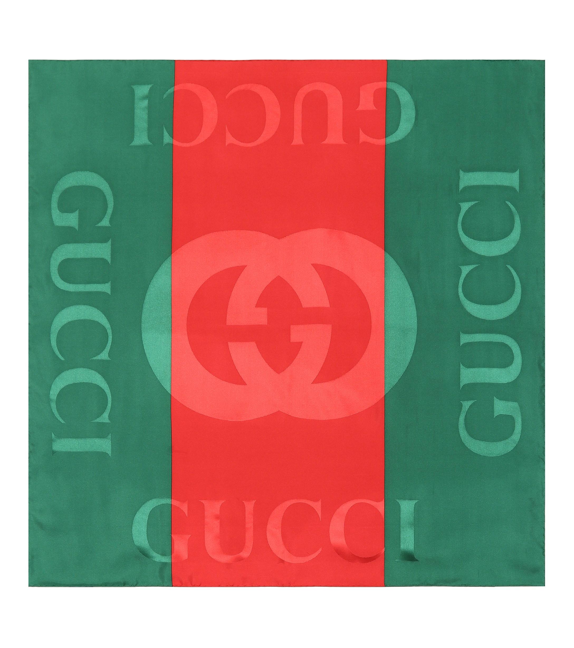 Gucci Silk Scarf in Green Lyst