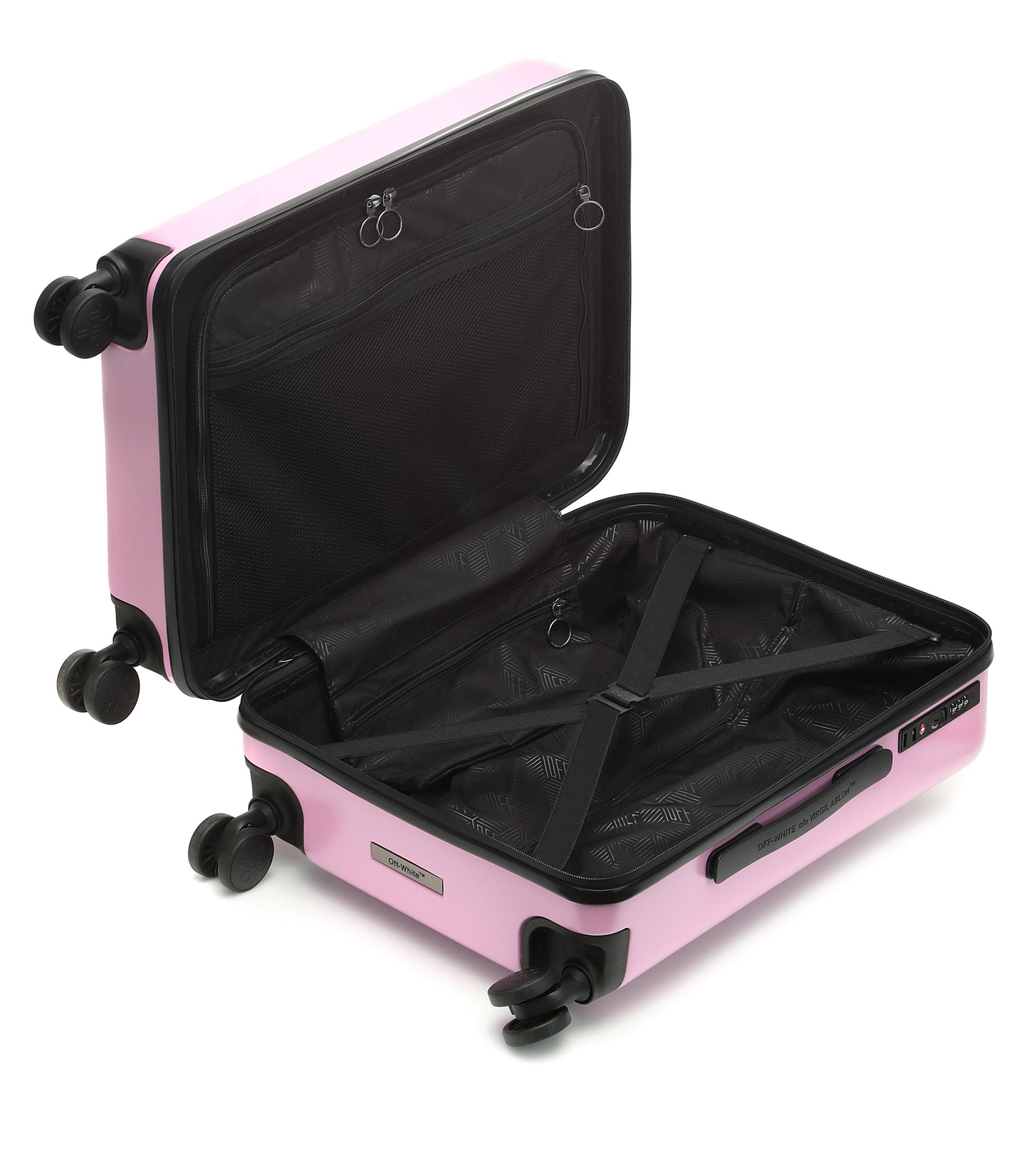 off white suitcase pink
