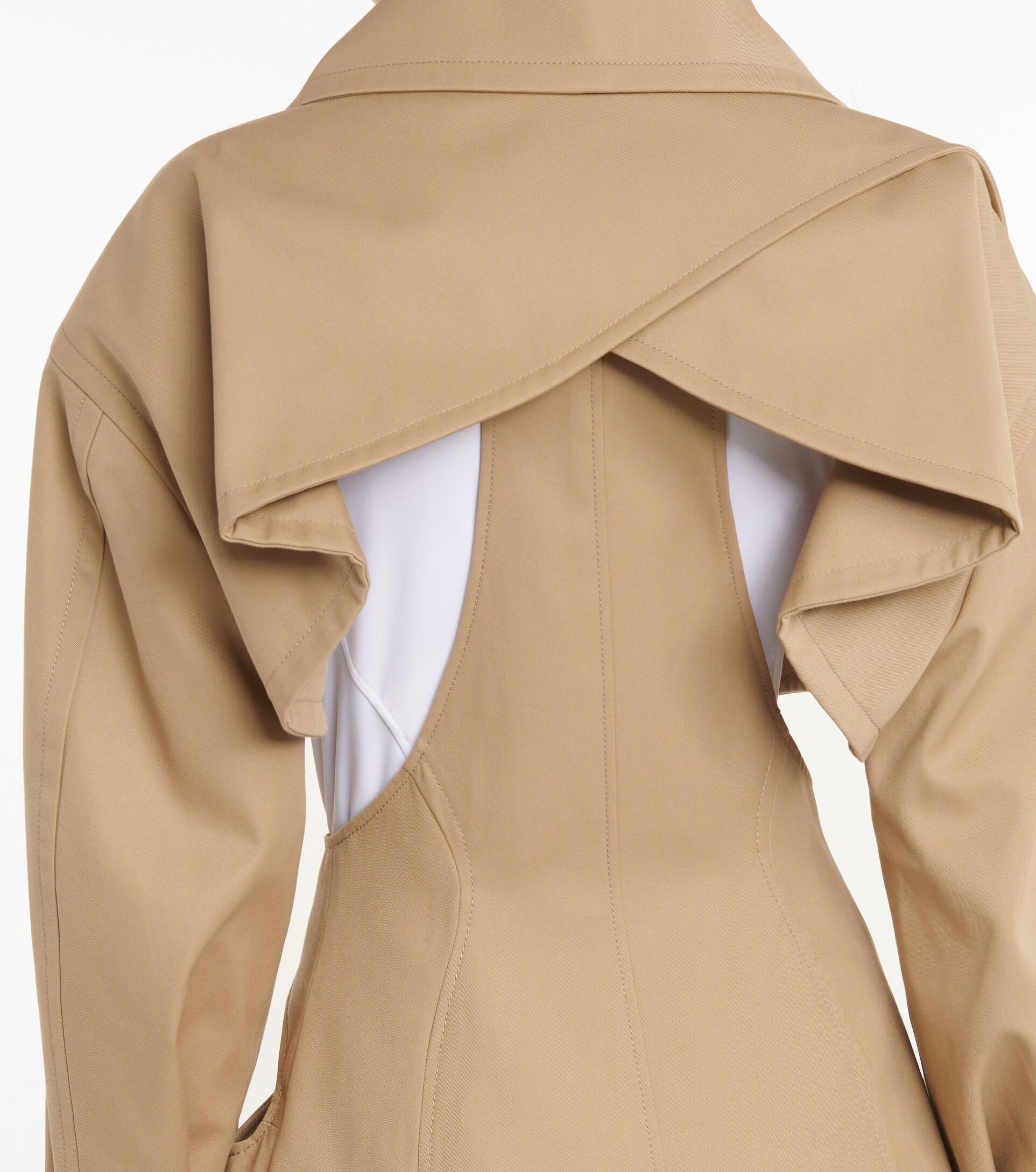 Mugler Cutout Belted Trench Coat in Natural | Lyst