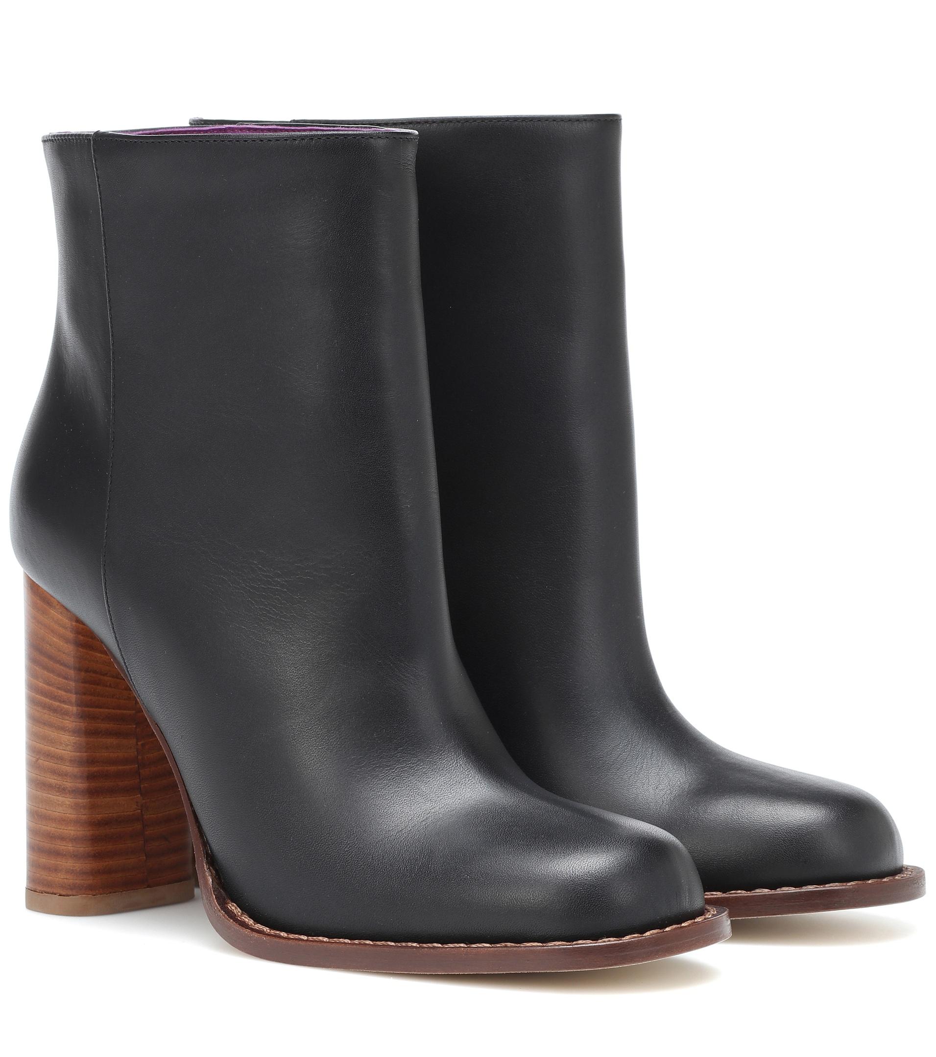marni leather ankle boots