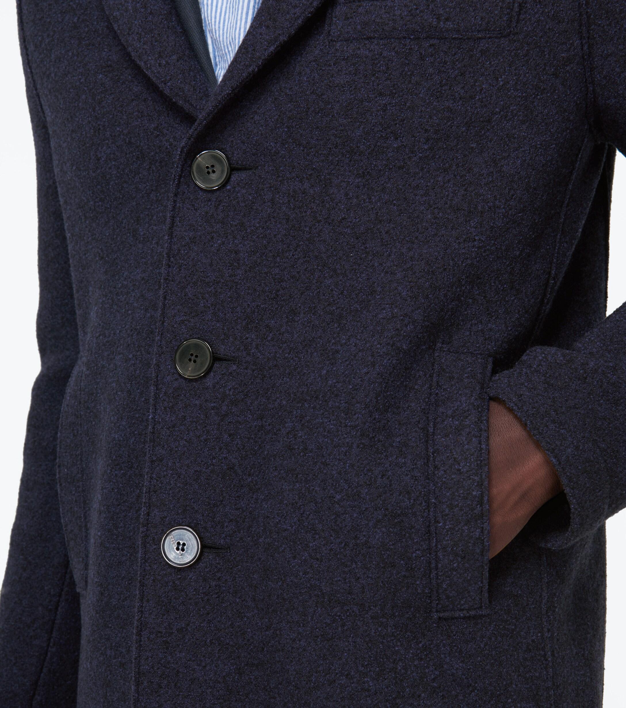 Harris Wharf London Single-breasted Boiled Wool Coat in Blue for Men - Lyst