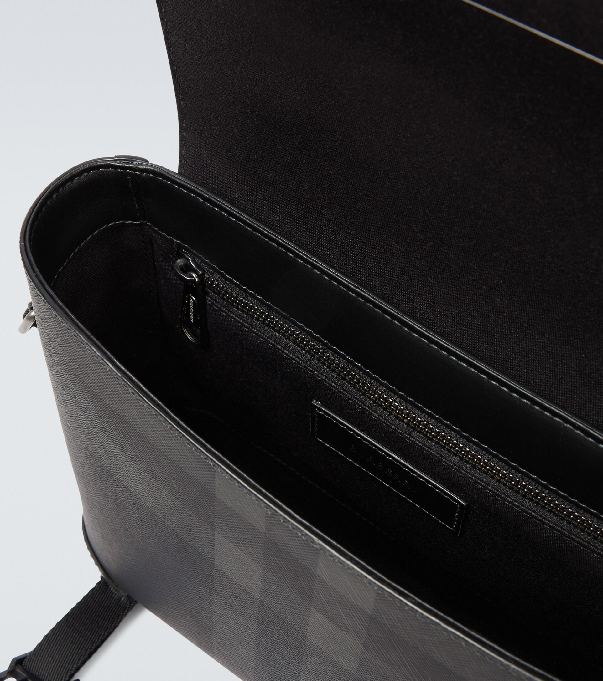 Burberry Charcoal Check Messenger Bag in Black for Men Lyst
