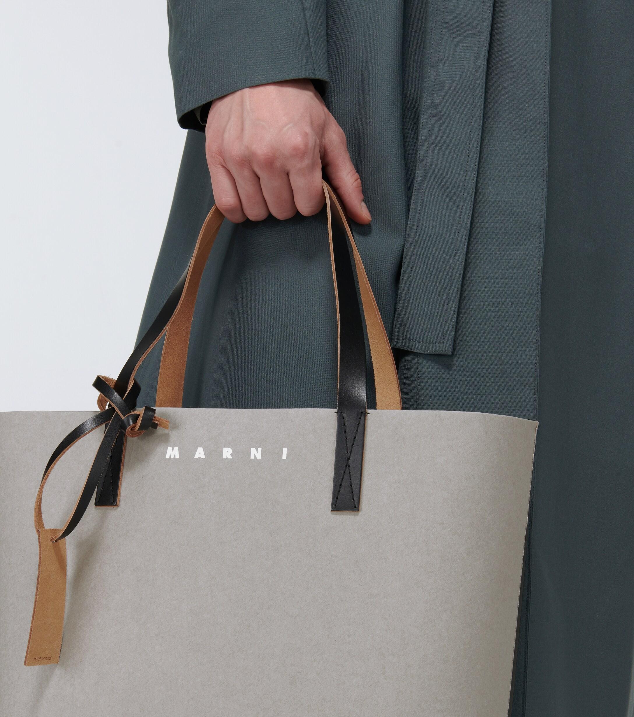 Marni Pvc Tote Bag With Logo in Black for Men | Lyst