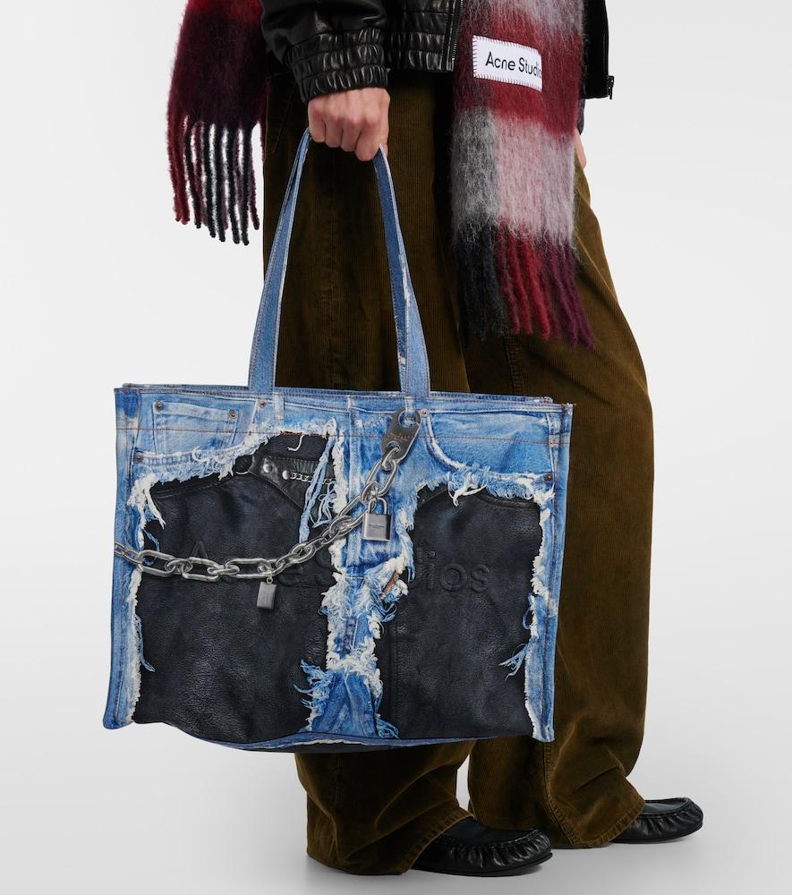 Acne Studios Trompe-L'Oeil Denim Tote Bag in Blue | Lyst