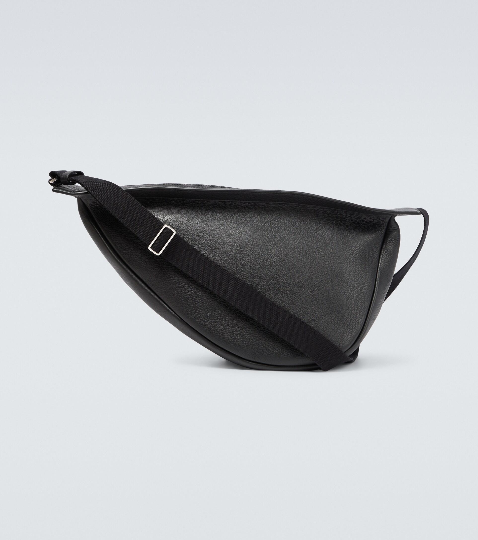 Black The Row Leather Slouchy Banana Crossbody Bag – Designer Revival