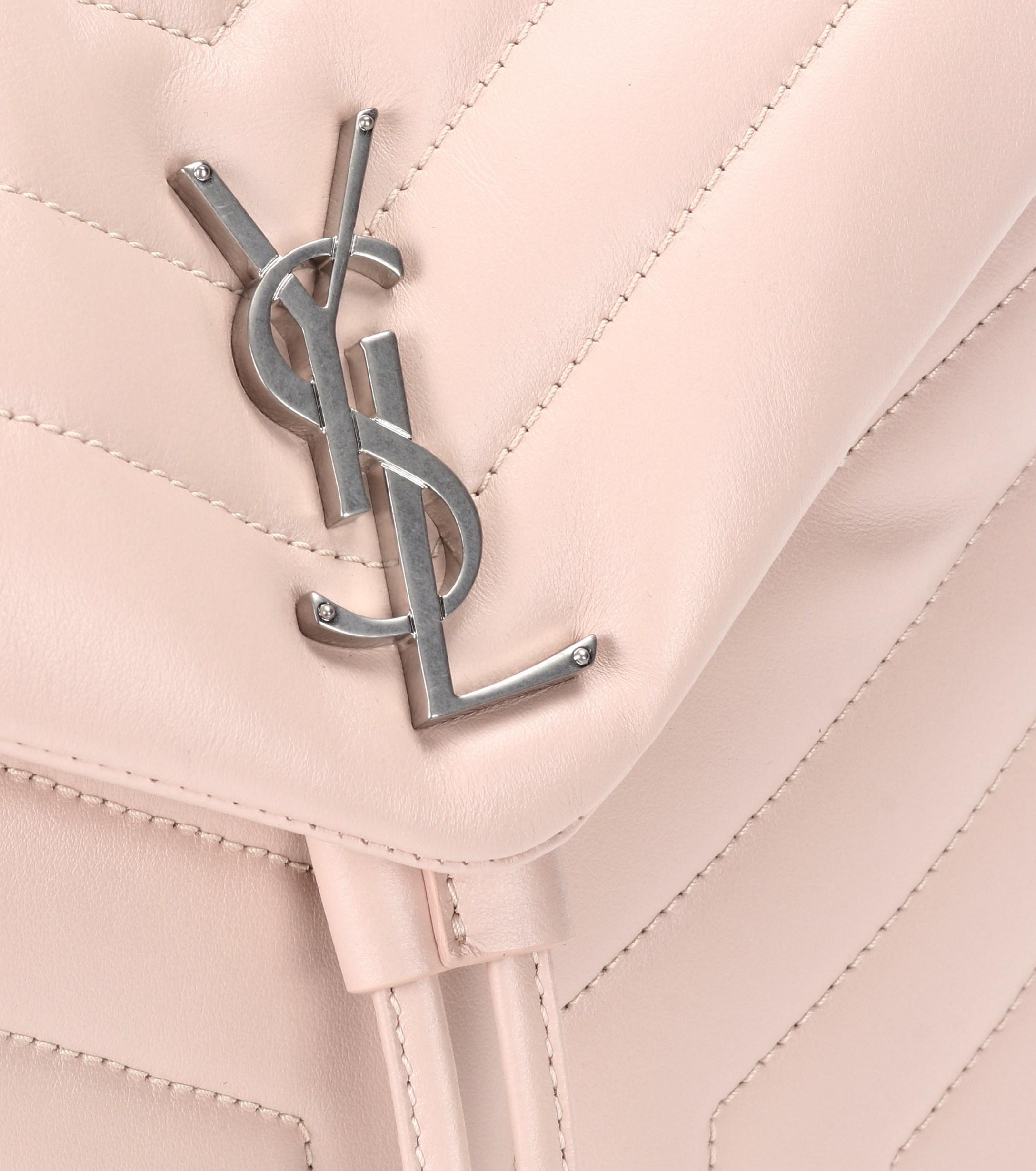 Saint Laurent Small Loulou Chain Bag in Pink