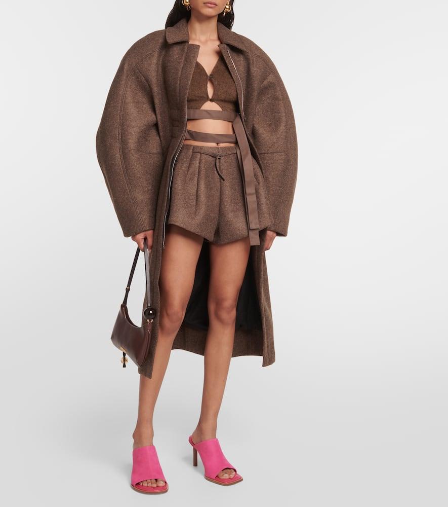 Jacquemus Le Short Boule Shorts in Brown | Lyst