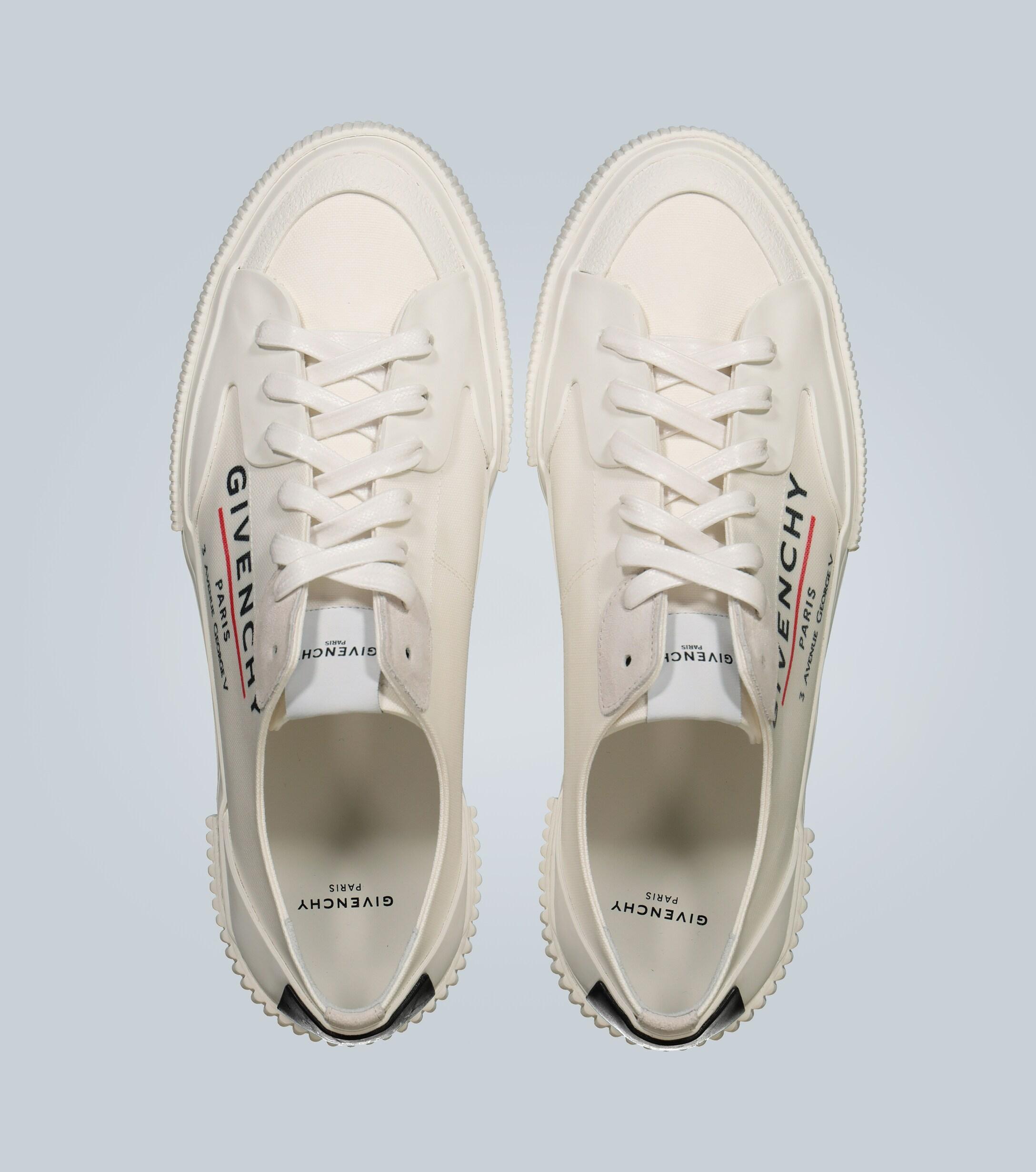 givenchy chain tennis light low sneakers in canvas