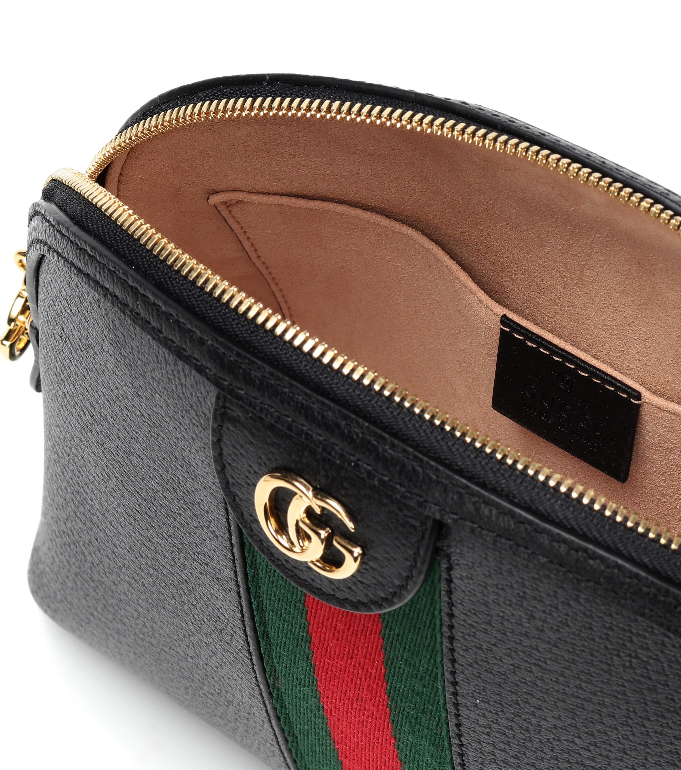 gucci ophidia black leather
