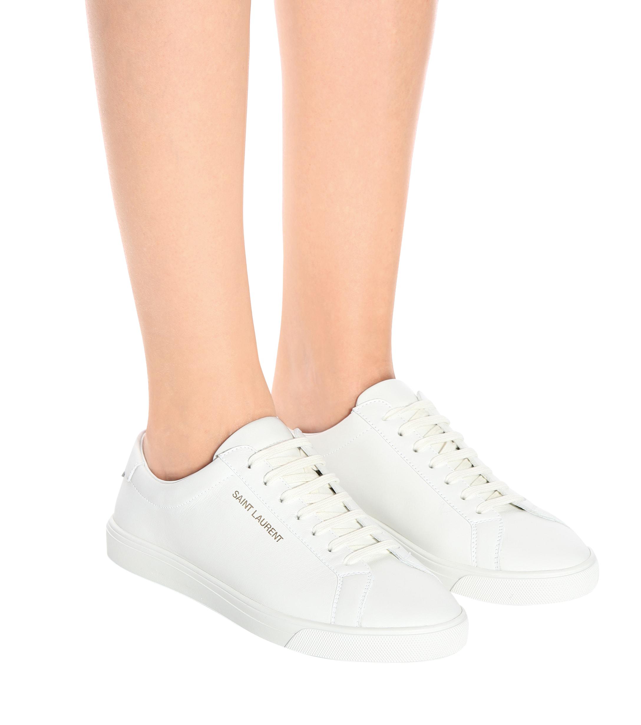 Saint laurent andy leather sneaker Clearance