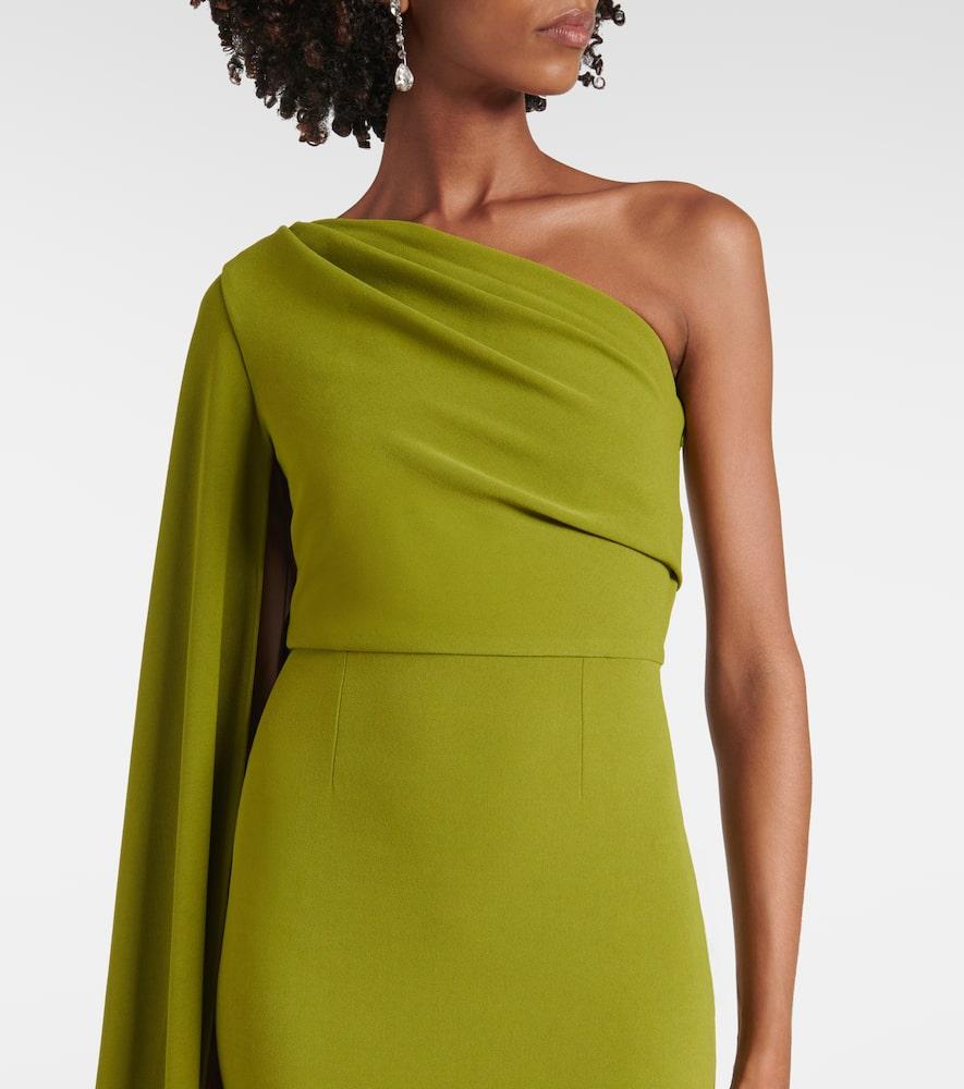 Solace London Daria One-Shoulder Gown in Green | Lyst