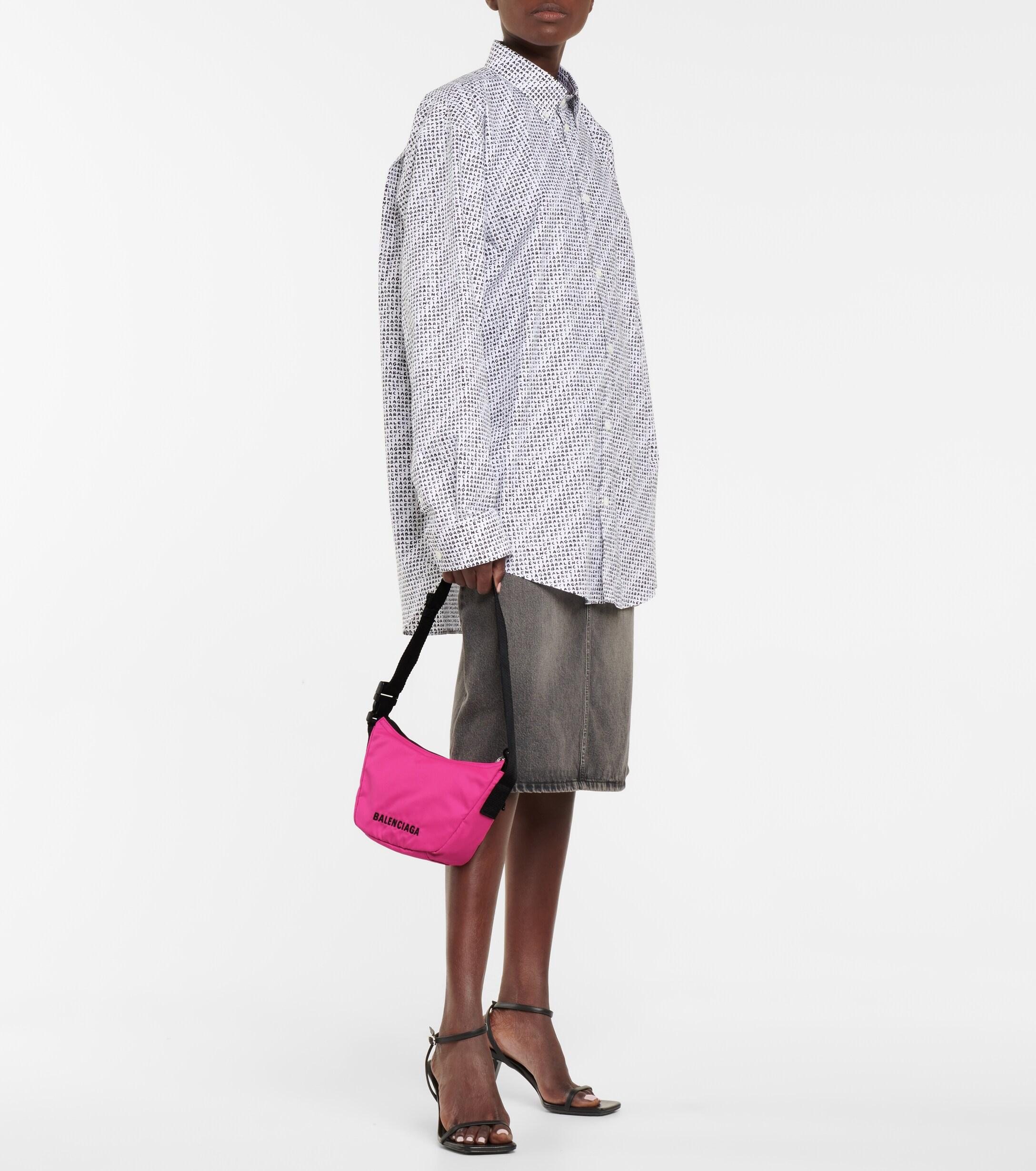 Balenciaga Wheel Nylon Shoulder Bag in Pink | Lyst