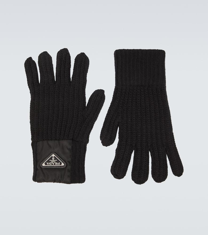小物 PRADA SPORT knit gloves Men's Prada Winter gloves, size Ei kokoa (Black) | Emmy