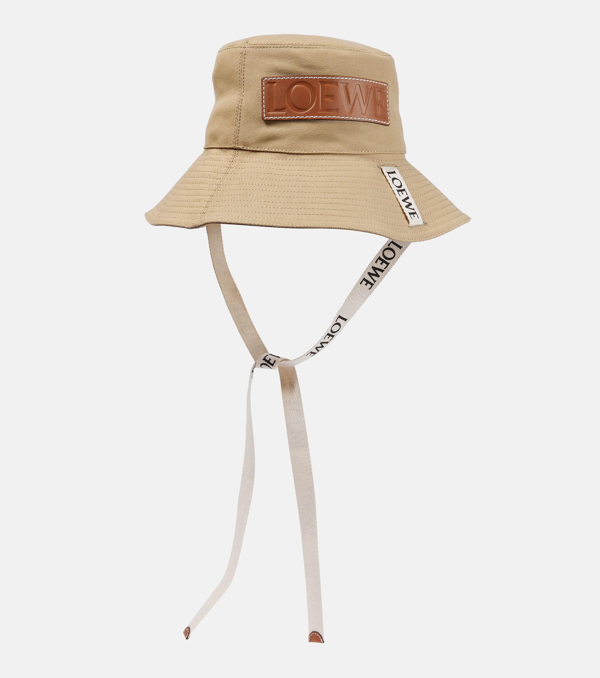 Loewe Paula's Ibiza Fisherman Logo-Patch Canvas Bucket Hat
