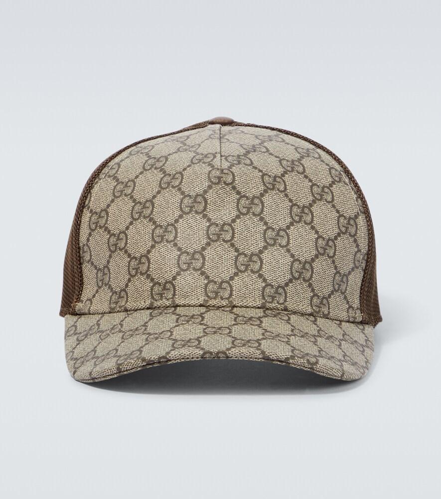 Gucci GG Supreme Canvas And Mesh Baseball Cap in Brown for Men | Lyst