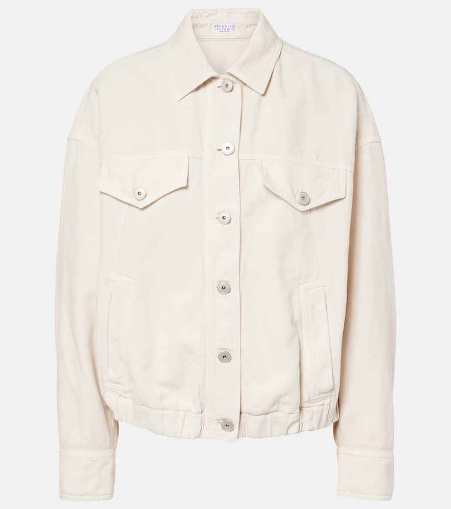 ジャケット BRUNELLO CUCINELLI Woman Jacket White MGRON7895 C057 Brunello Cucinelli Jean and denim jackets for Women | Online
