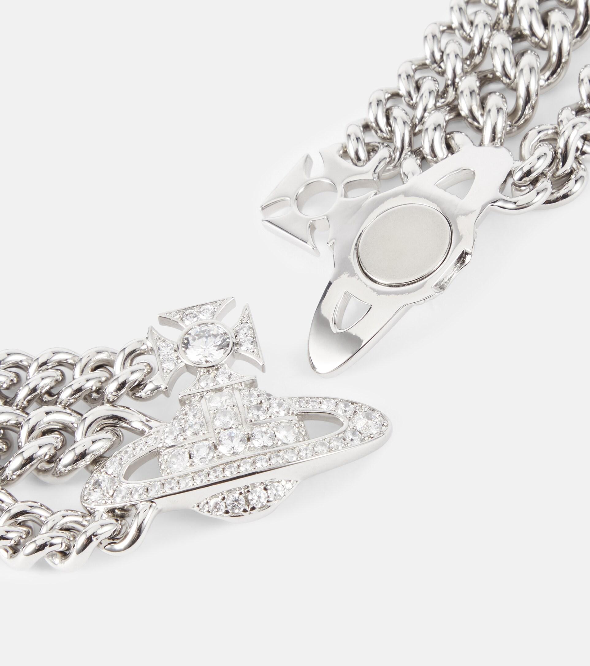 Vivienne Westwood Graziella Embellished Choker in Metallic Vivienne Westwood Graziella Embellished Choker in Metallic