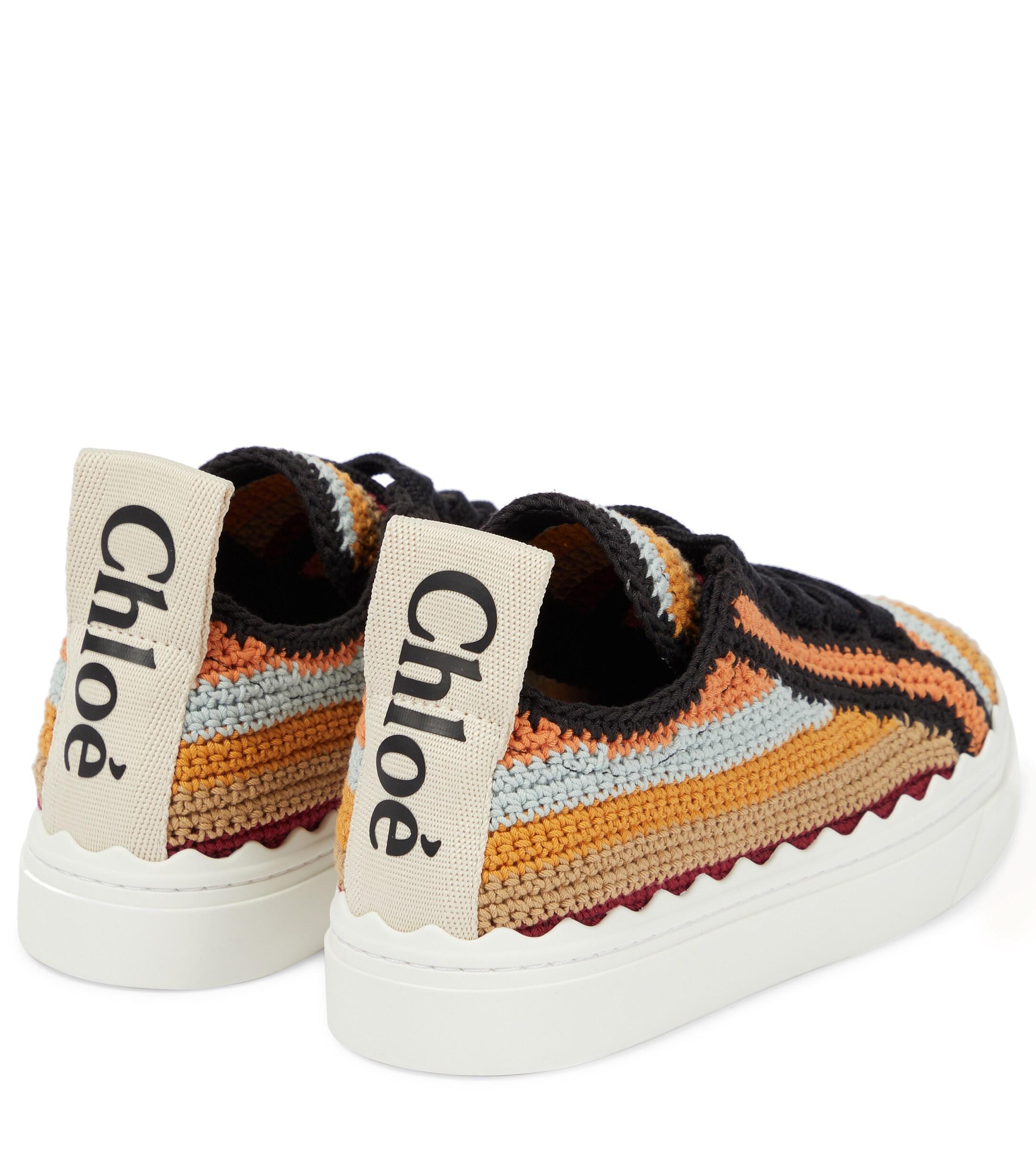 Chloé Chloe Lauren Crocheted Sneakers - Save 30% | Lyst