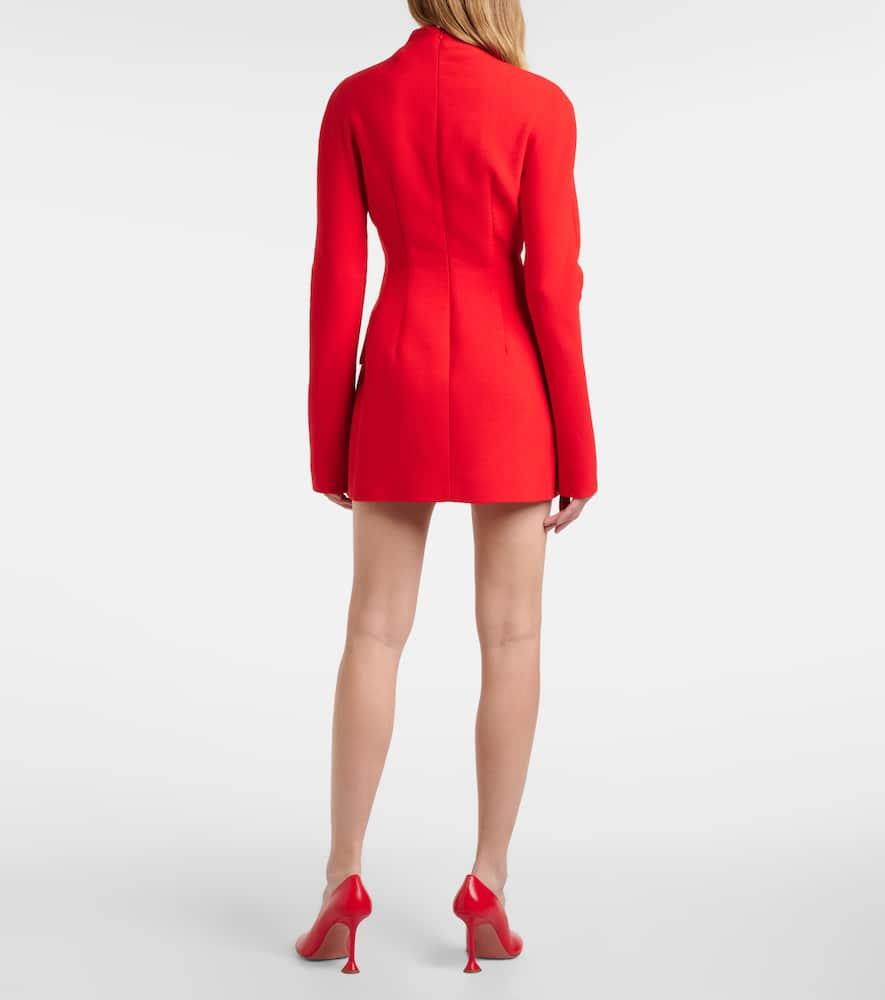 ワンピース SPORTMAX RED STRETCH VISCOSE AGRUME1234 MINI DRESS Sportmax Red Stretch Viscose Agrume1234 Mini Dress In Pink