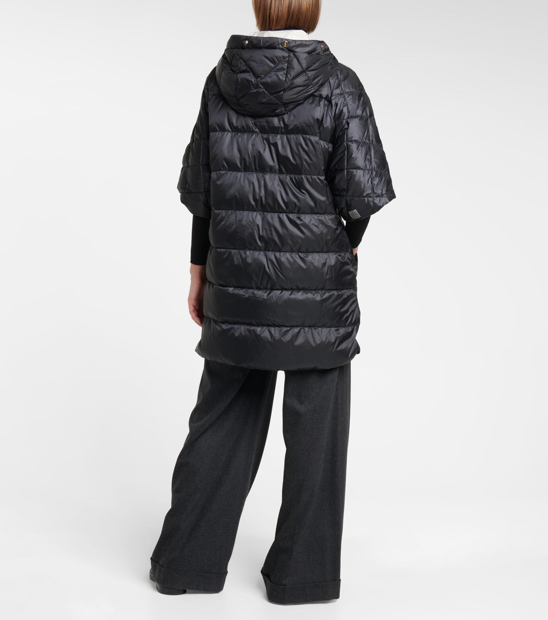Max Mara The Cube Capesoft Reversible Down Jacket in Black | Lyst