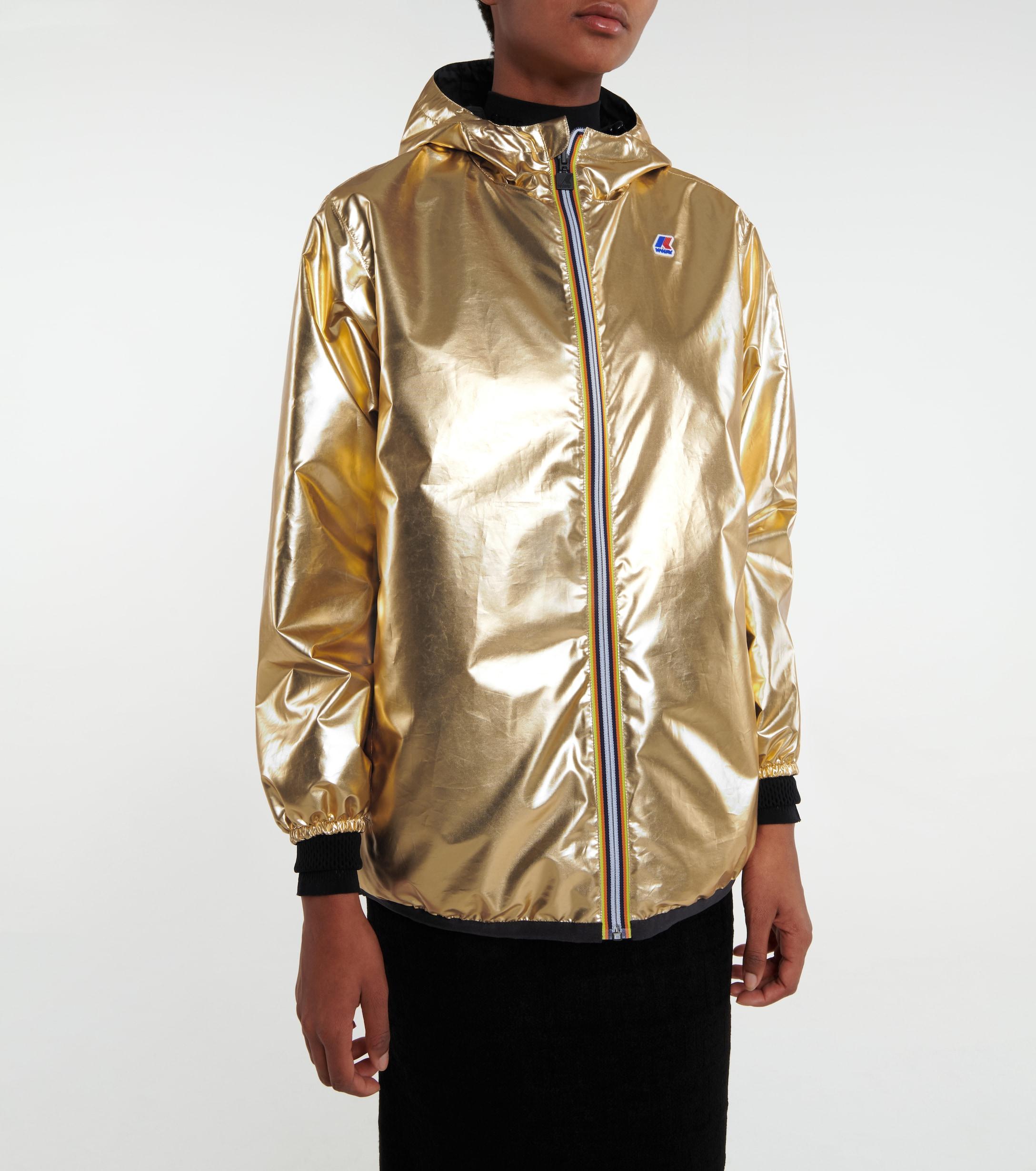 Fendi Synthetic X K-way® Reversible Hooded Jacket in Gold (Metallic) - Lyst