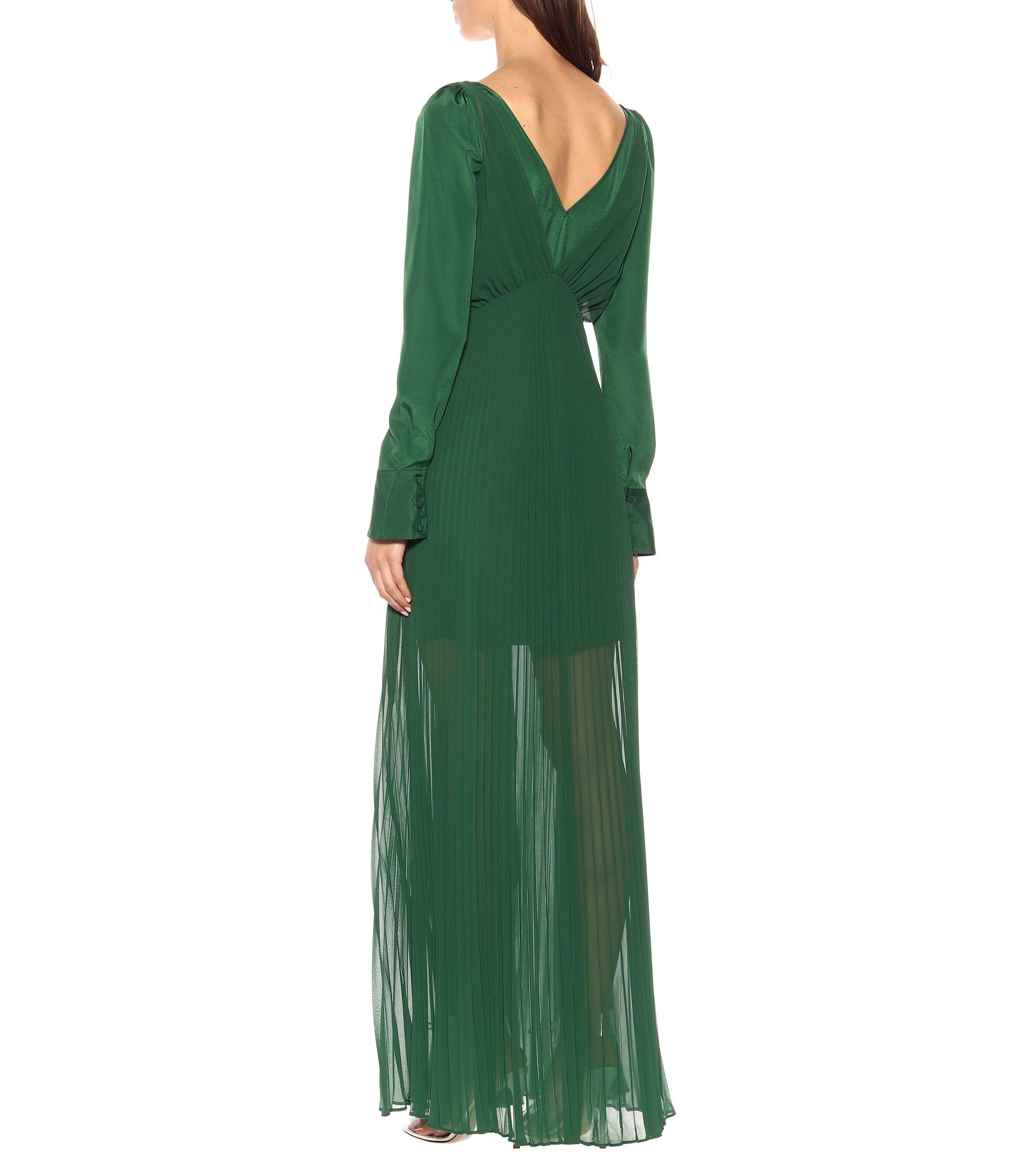 Green Chiffon Maxi Dress