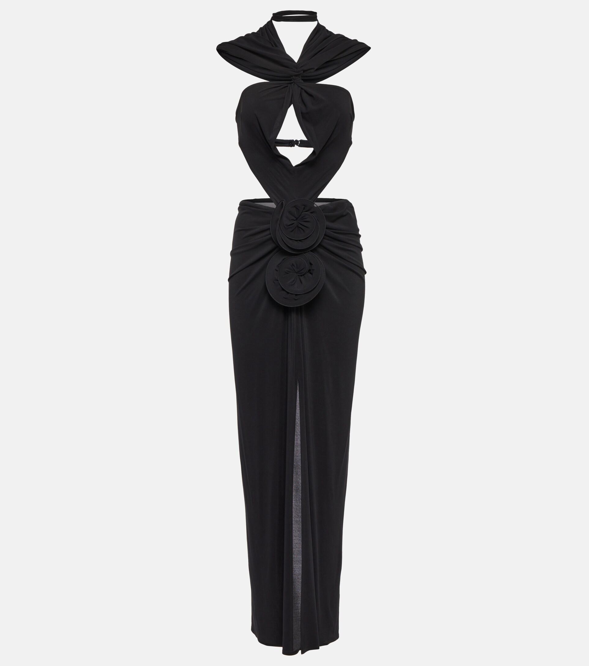 Magda Butrym Hooded Cutout Midi Dress in Black | Lyst